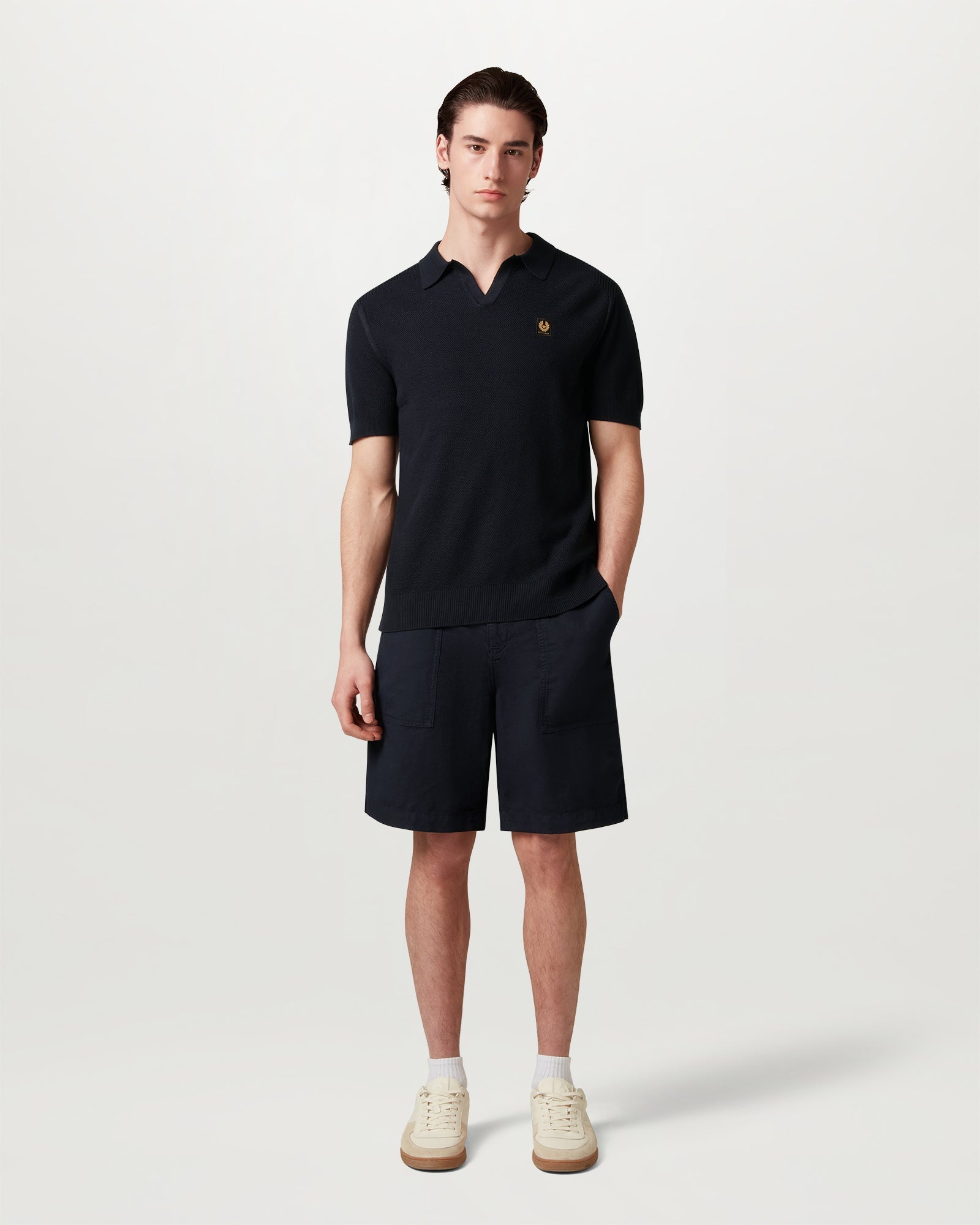 POLO EN MAILLE COAST - Bleu encre foncé