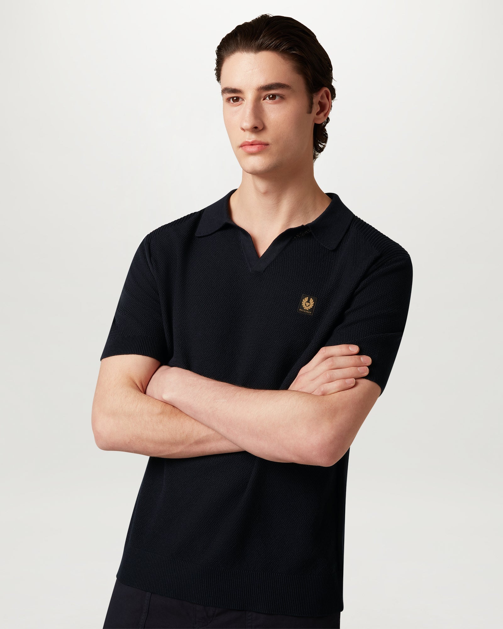 POLO EN MAILLE COAST - Bleu encre foncé