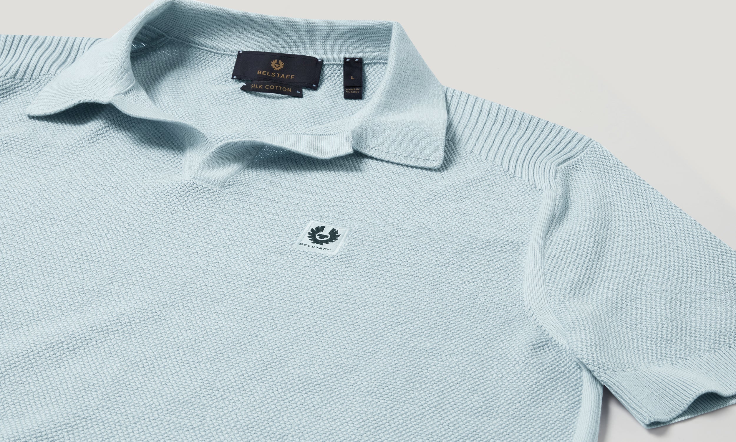 COAST KNITTED POLO - Sky Blue