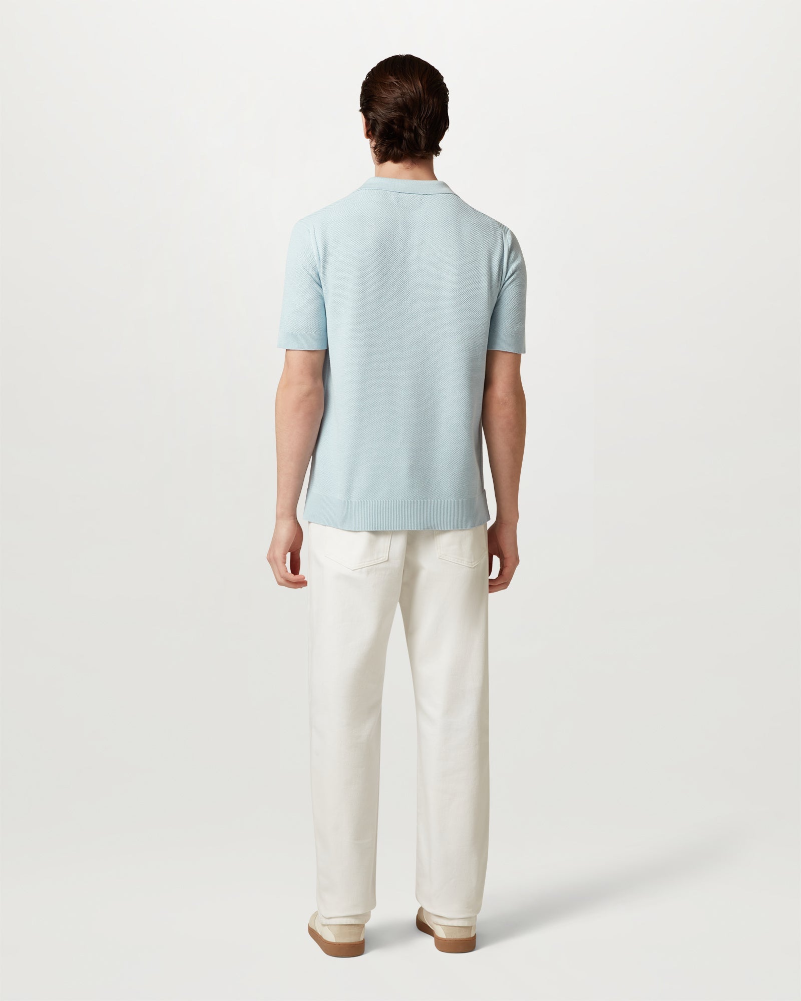 COAST KNITTED POLO - Sky Blue
