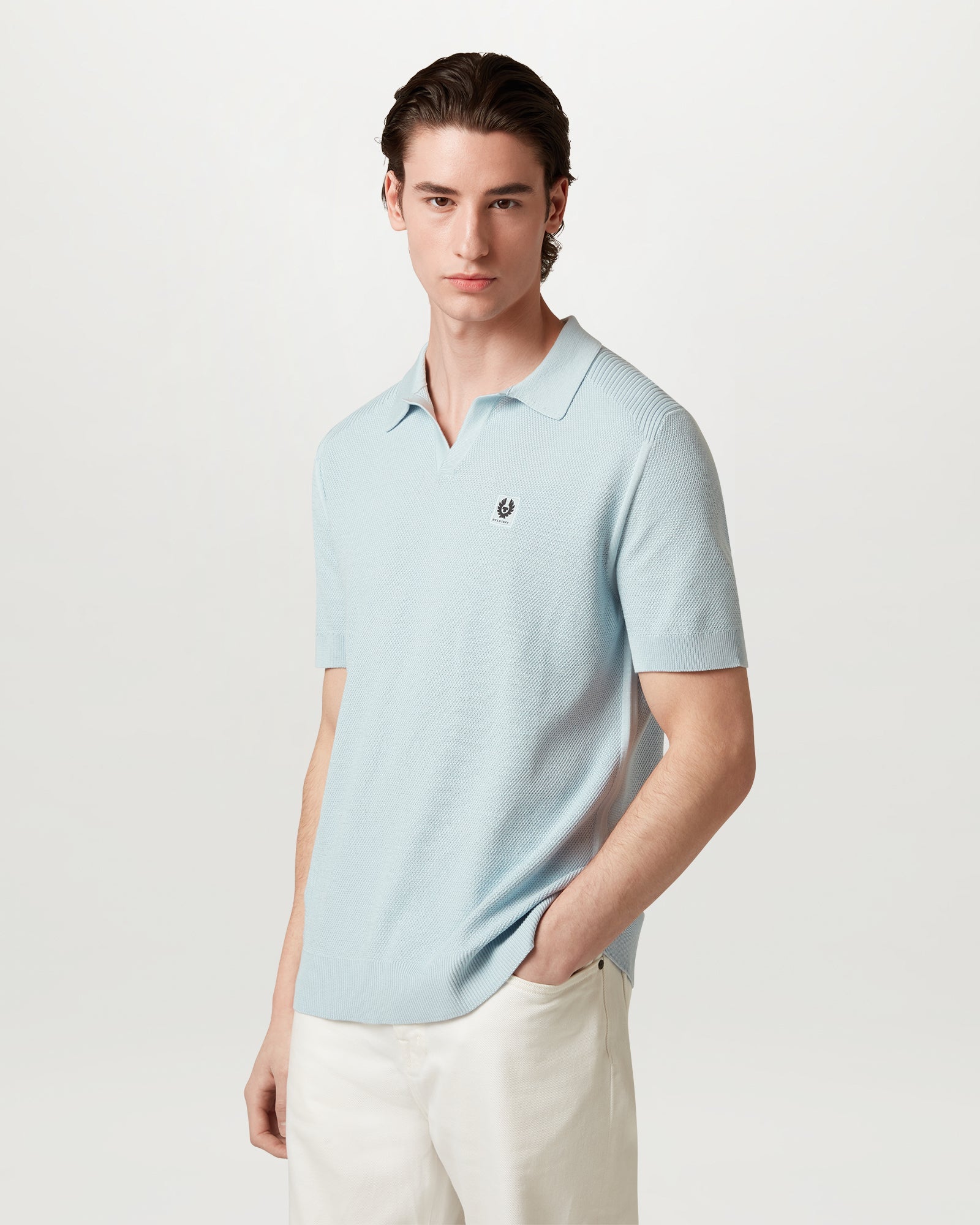 COAST KNITTED POLO - Sky Blue