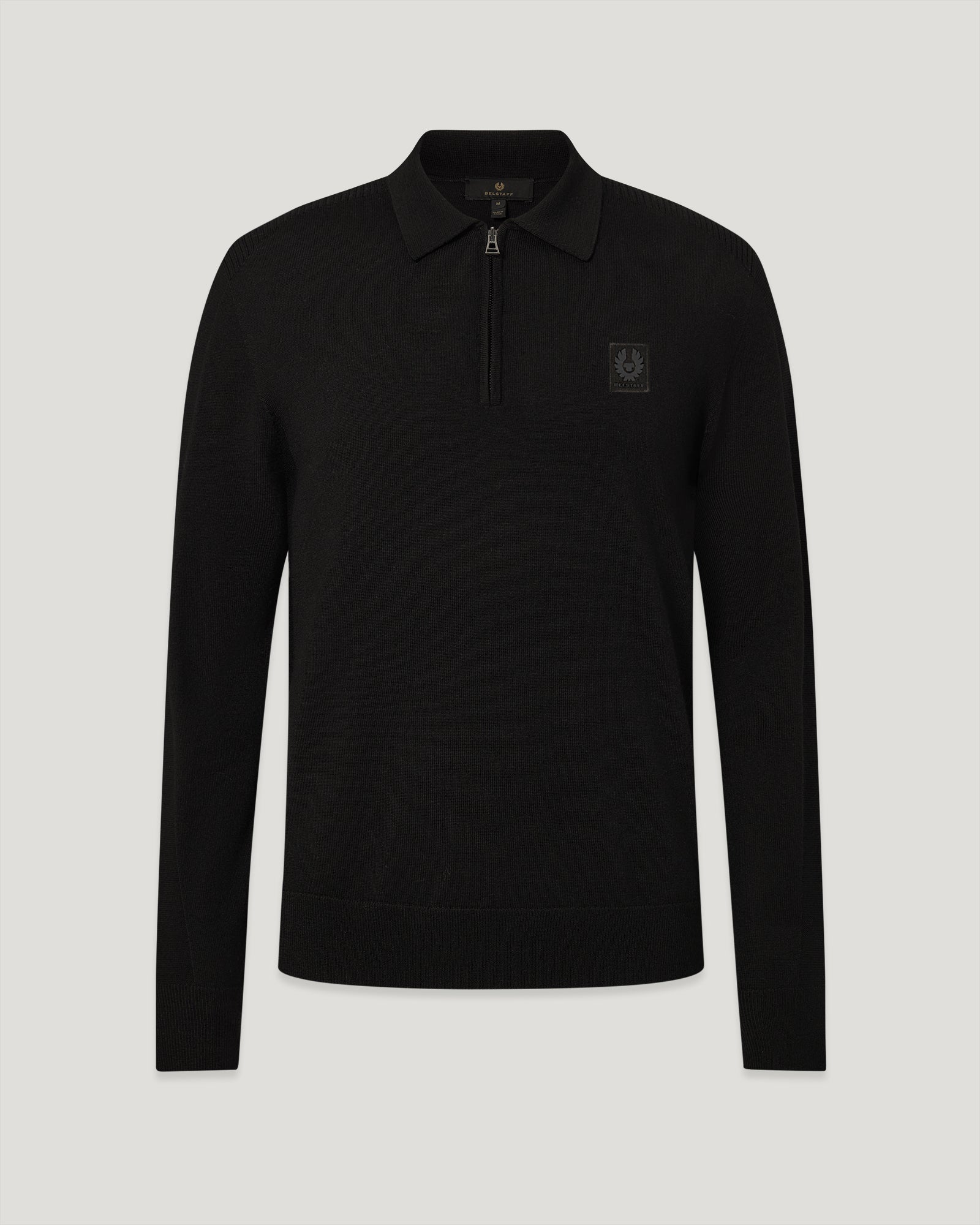 COLDEN KNITTED POLO - Black