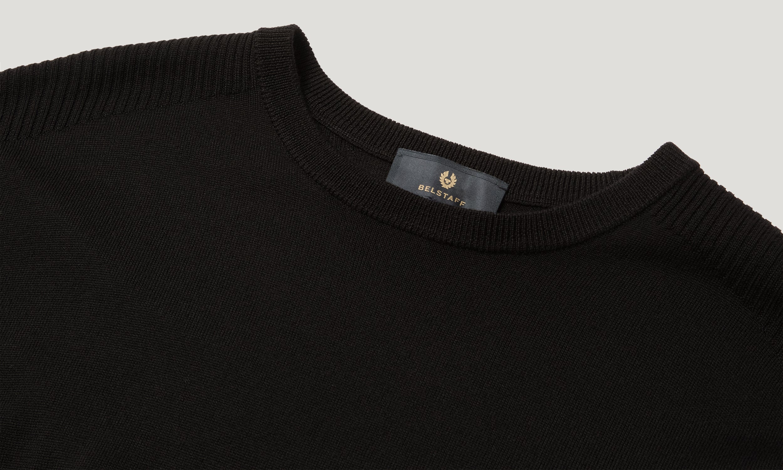 JERSEY DE CUELLO REDONDO DE MERINO COLDEN - Negro