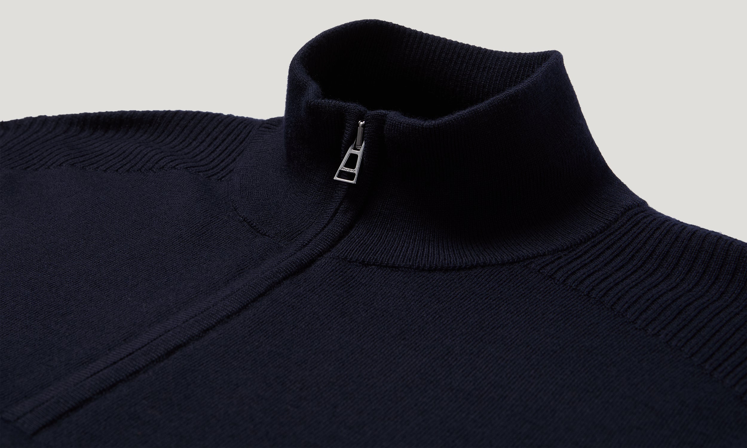 COLDEN MERINO QUARTER ZIP - Dark Ink