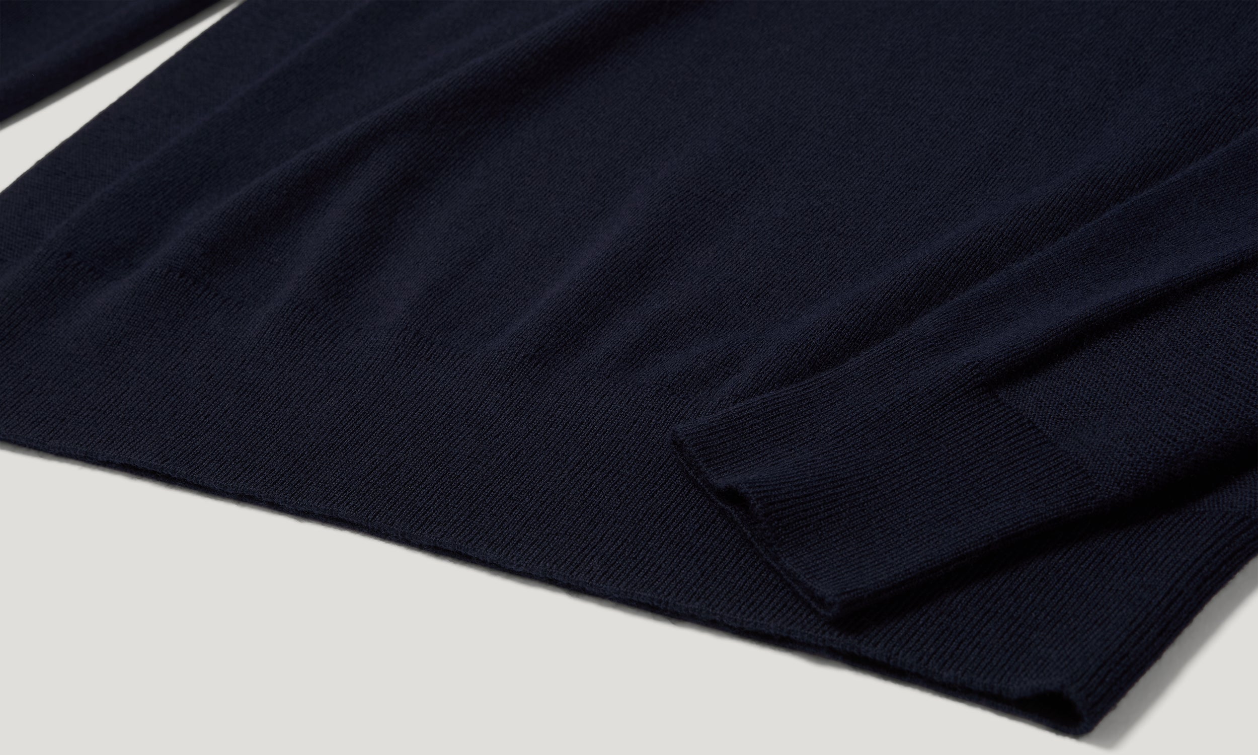 COLDEN MERINO QUARTER ZIP - Dark Ink