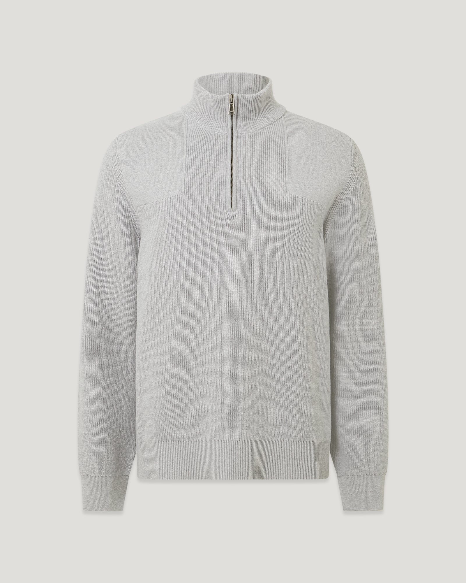 COMMANDER QUARTER ZIP JUMPER - Old Silver Heather