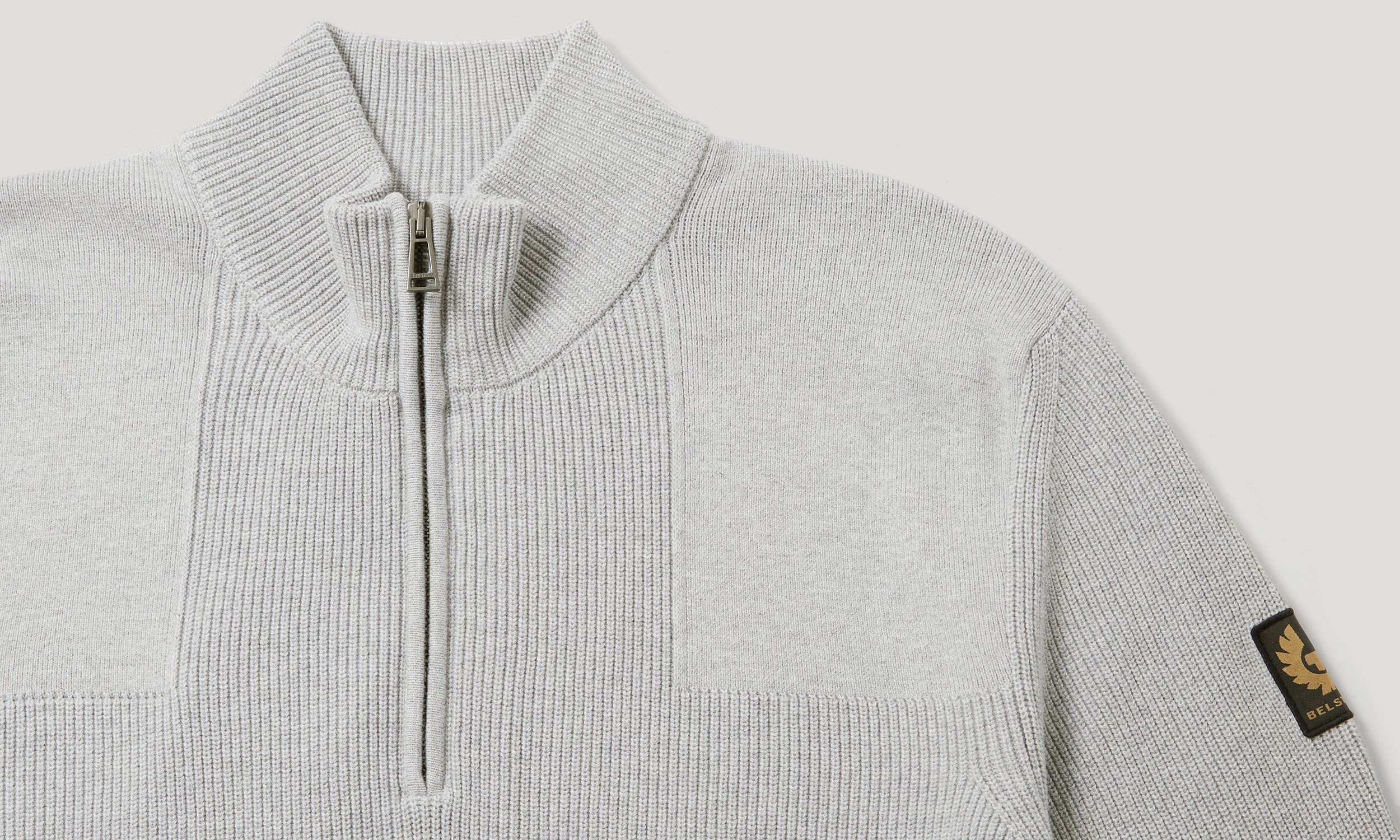 COMMANDER QUARTER ZIP JUMPER - Old Silver Heather