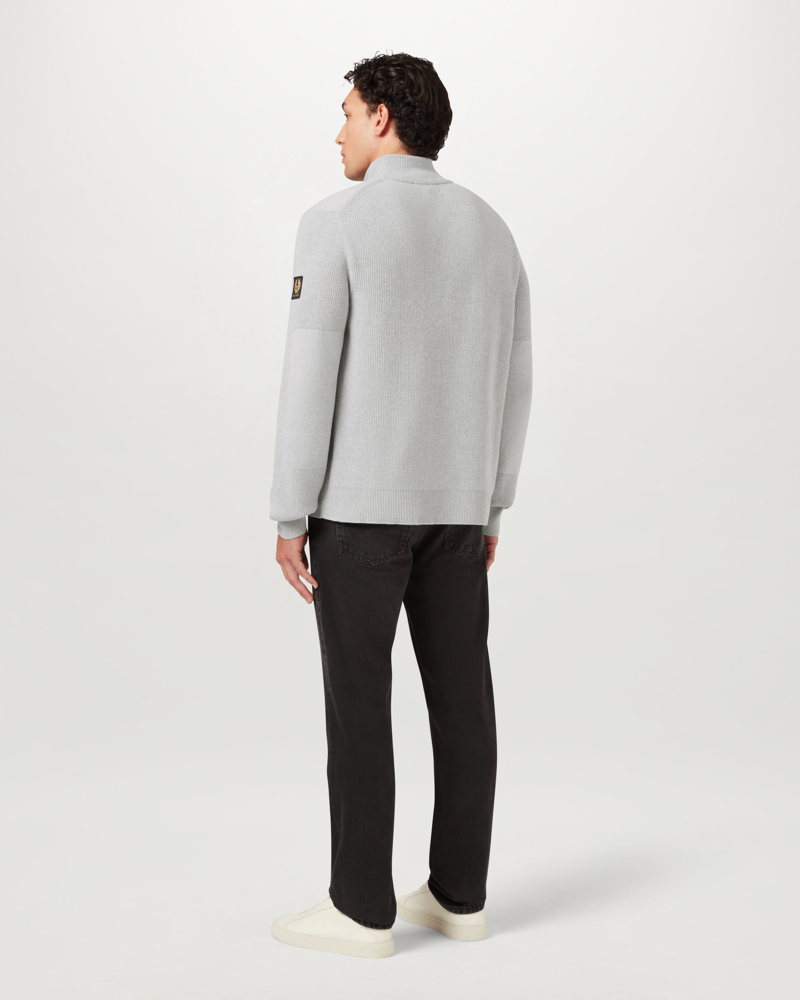 COMMANDER QUARTER ZIP JUMPER - Old Silver Heather