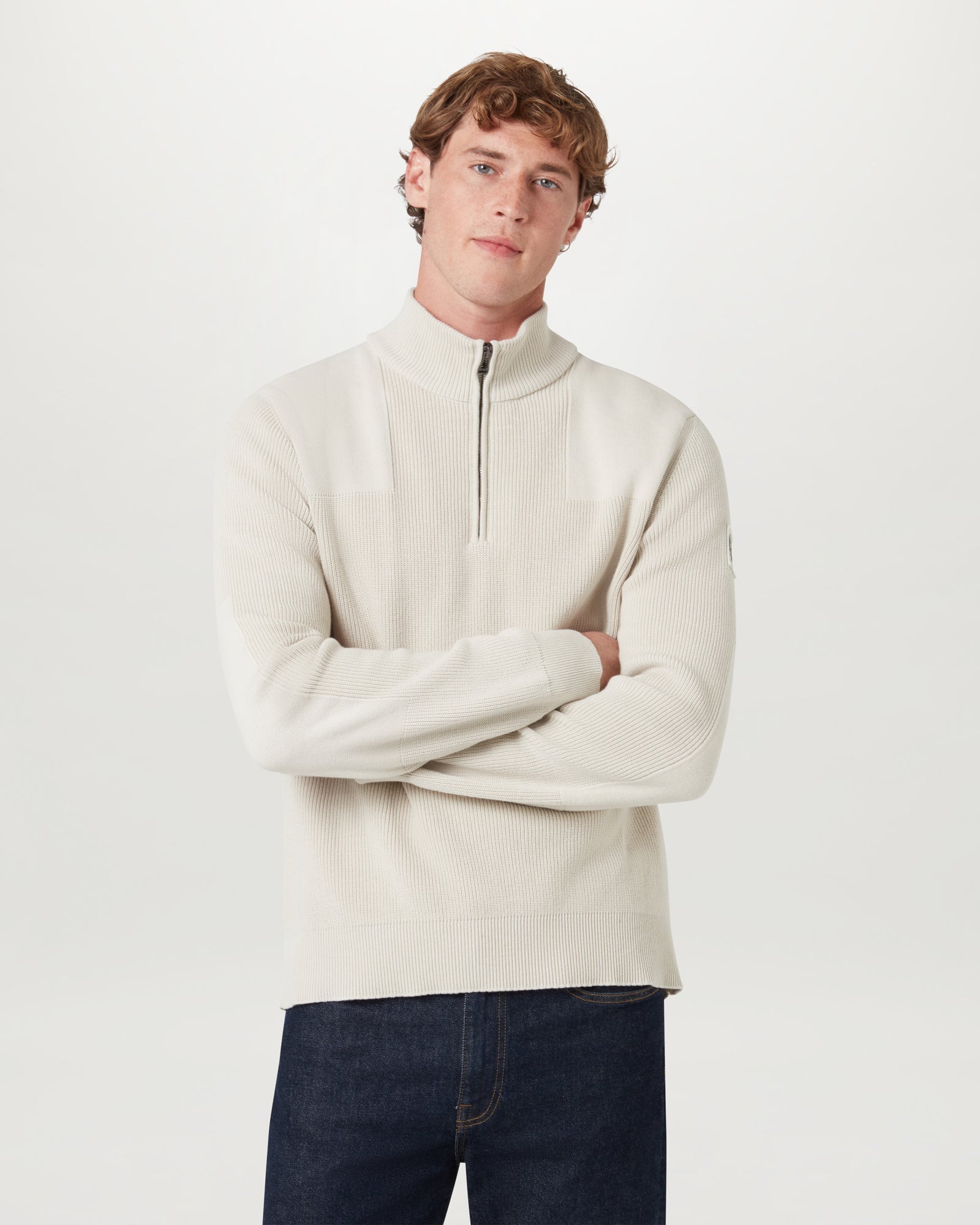 COMMANDER QUARTER ZIP JUMPER - Silver Birch