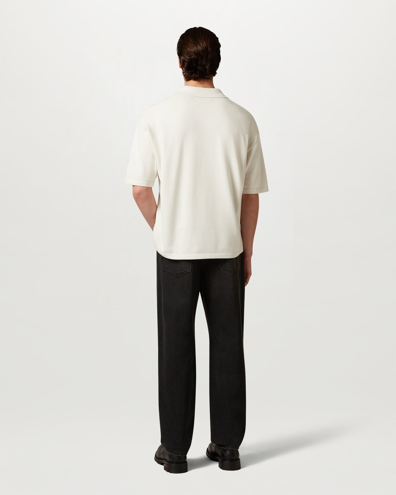 COMPETITION KNITTED POLO - Chalk