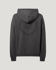 Back view of a dark gray Competition Momentum hoodie featuring a large wing emblem on the back.