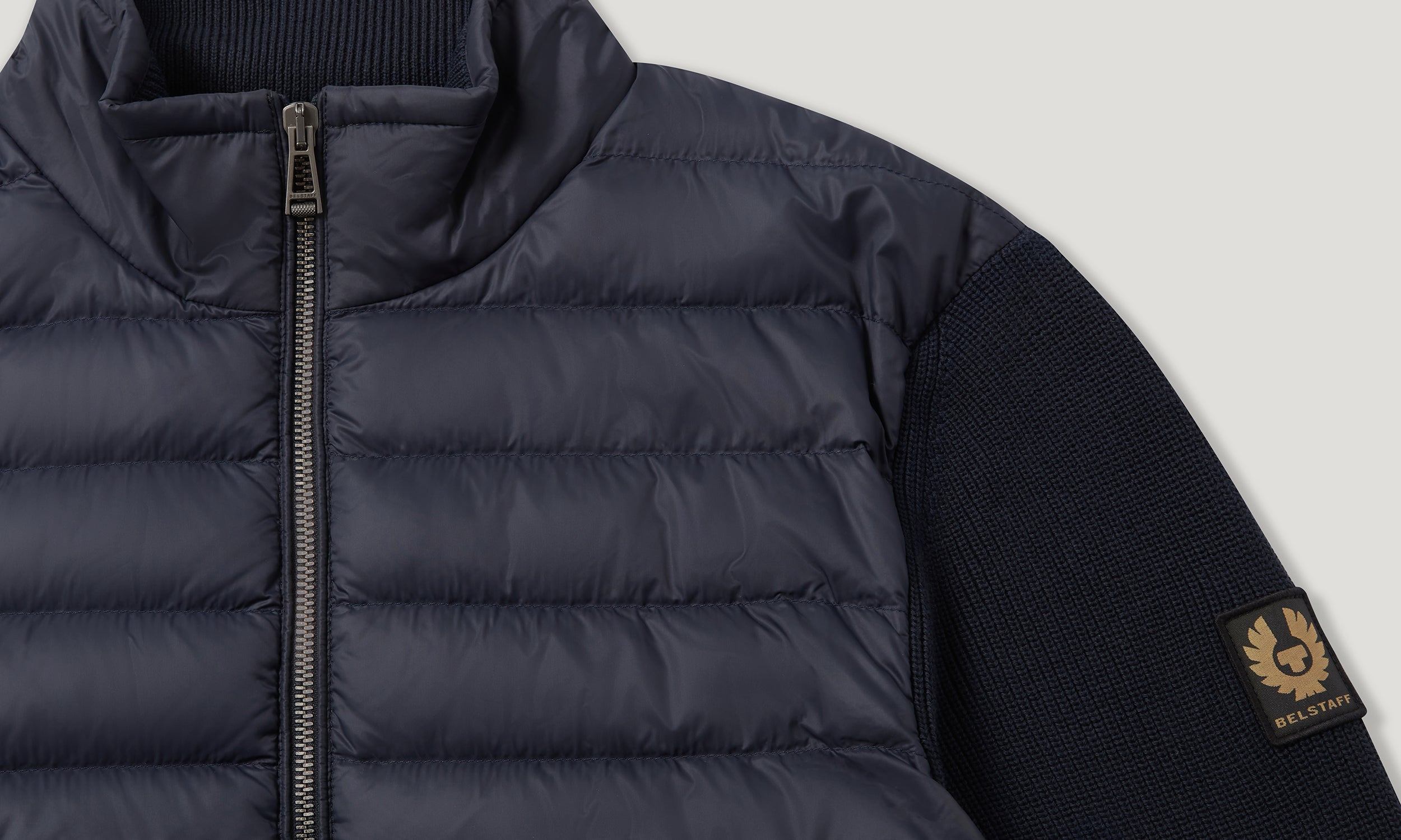 KONTROLL-STRICKJACKE - Dunkles Tintenblau