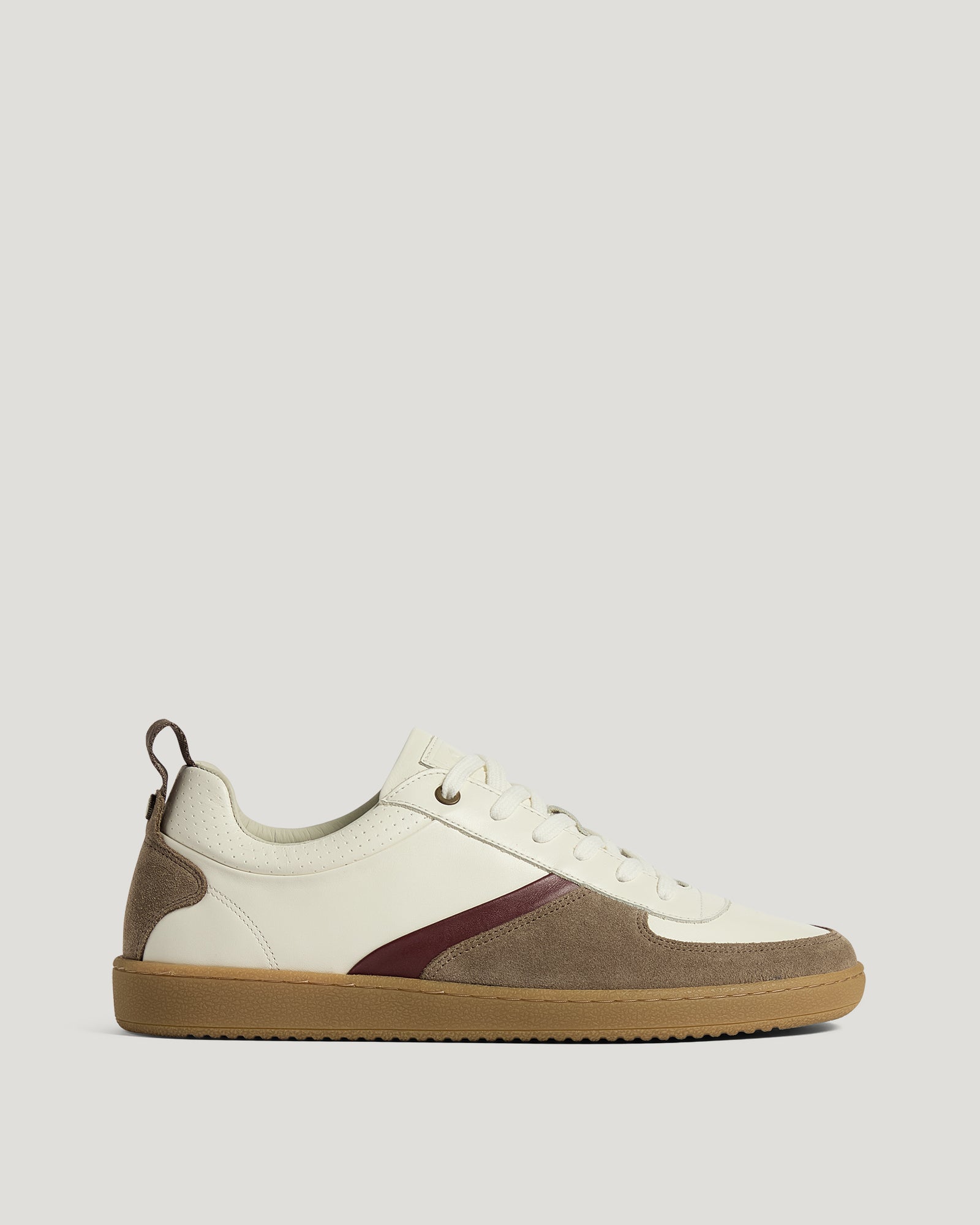 CROFT TRAINER - Dusty Taupe/Oxblood