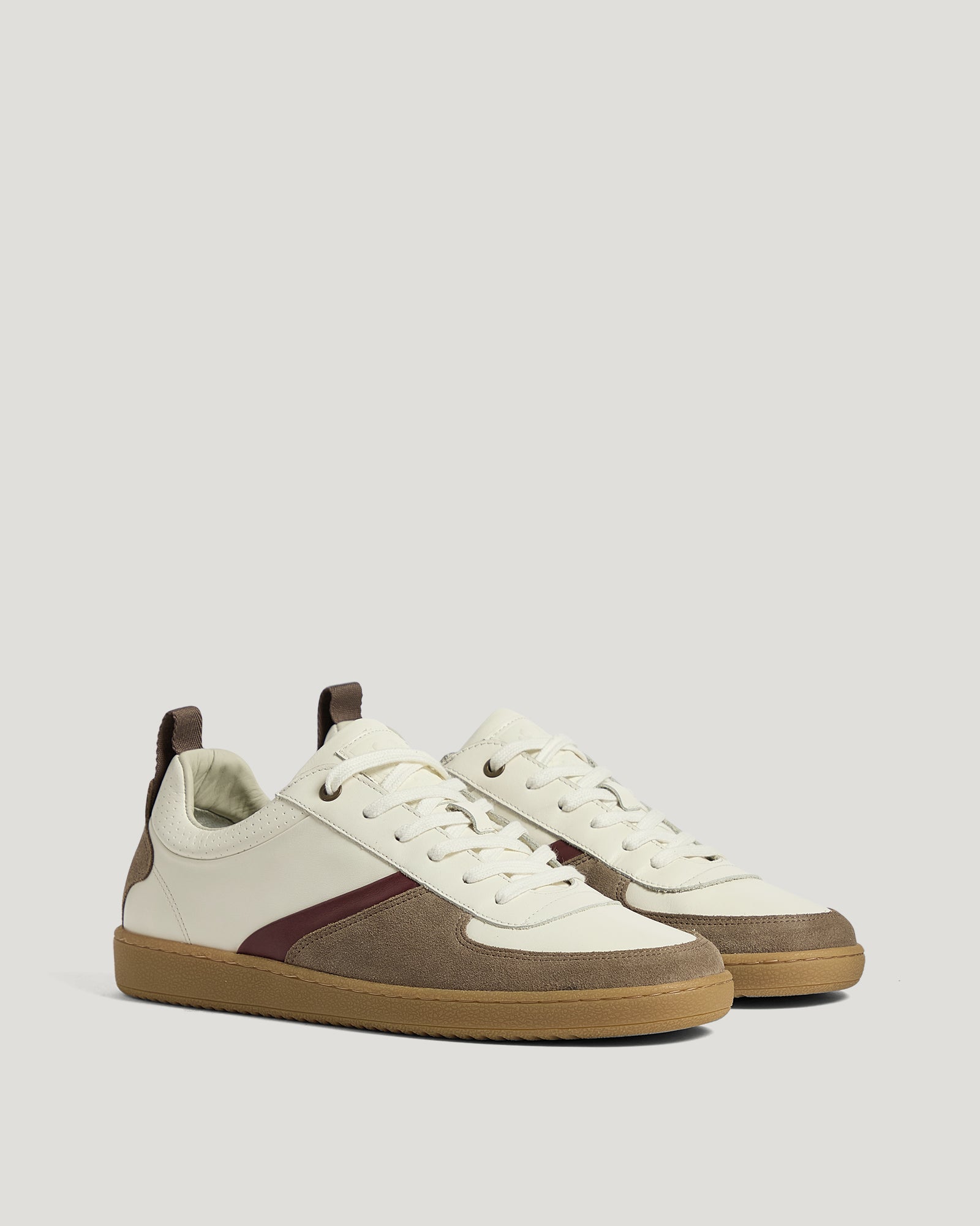 CROFT TRAINER - Dusty Taupe/Oxblood