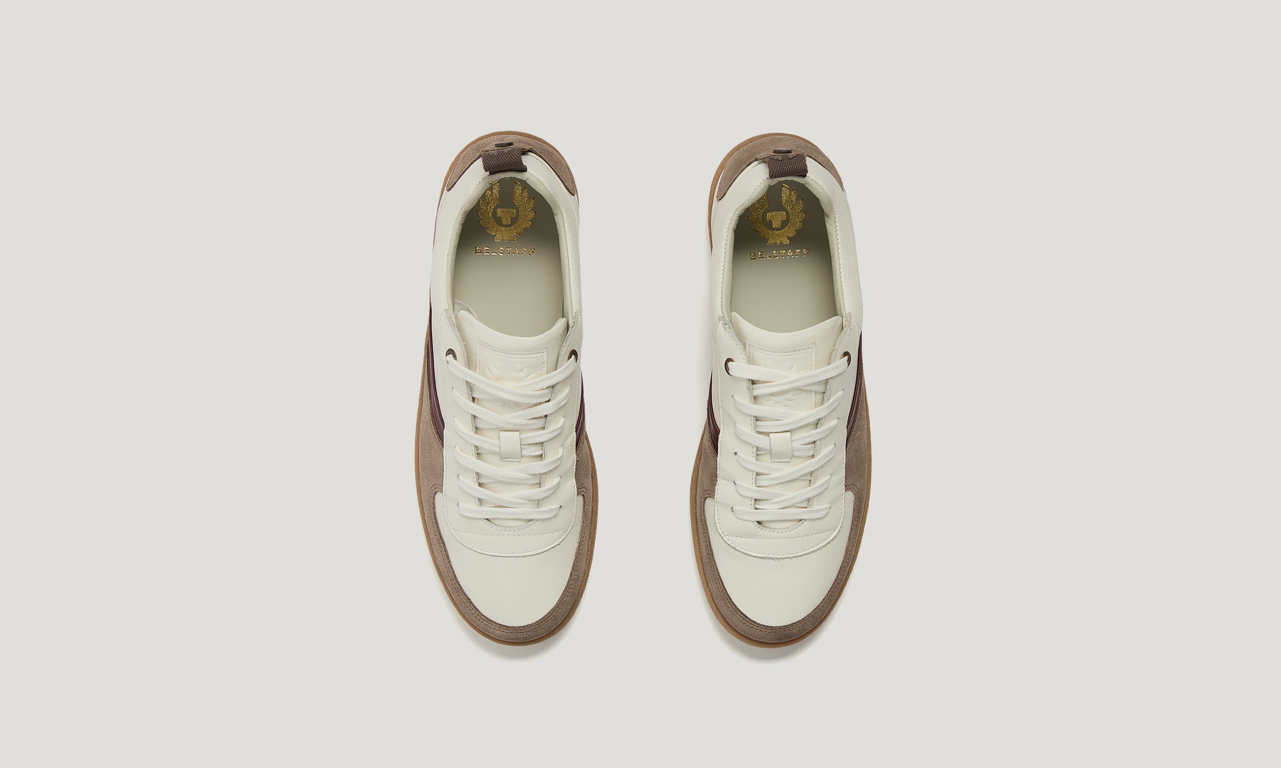 CROFT TRAINER - Dusty Taupe/Oxblood