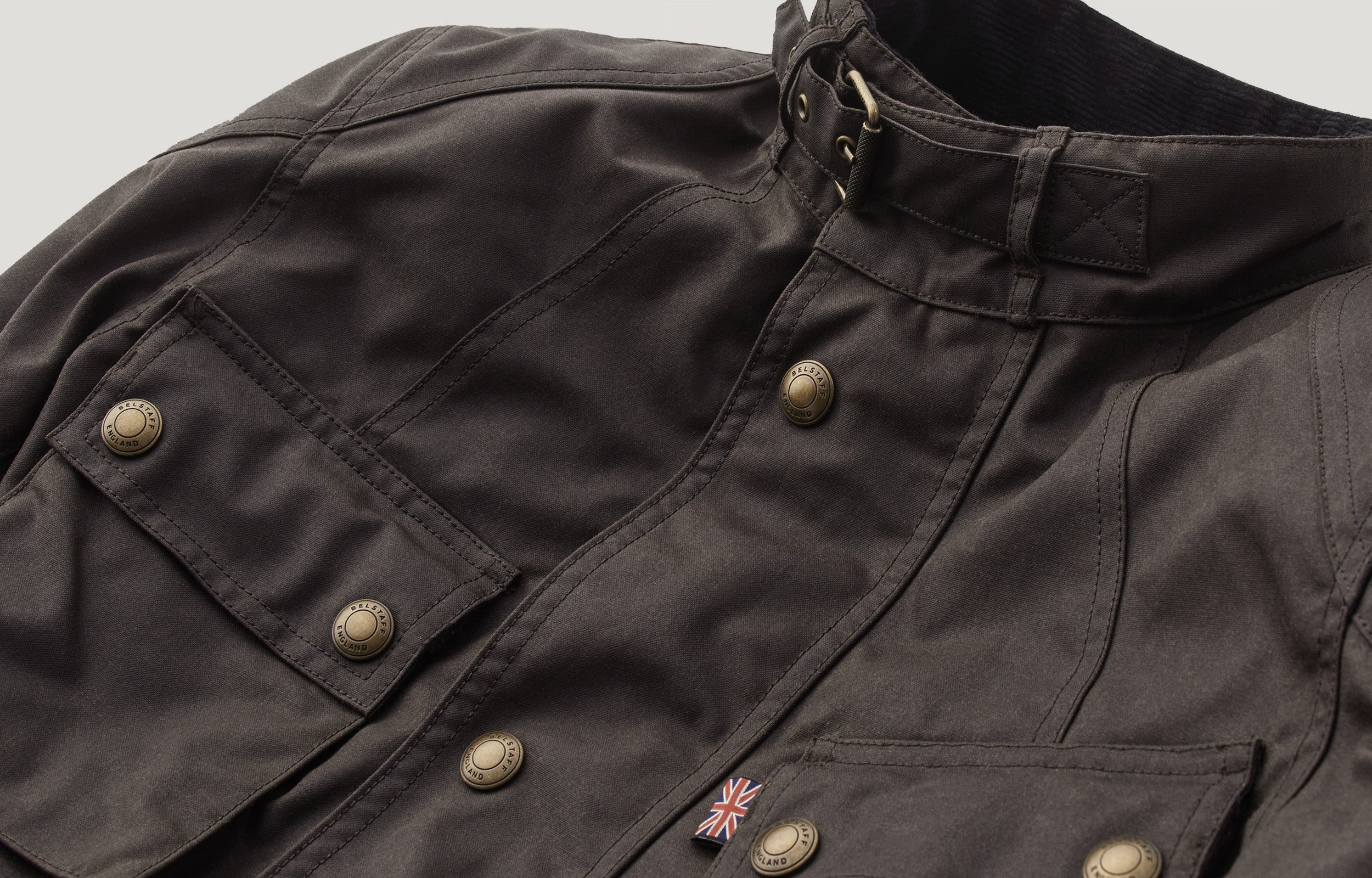 VESTE MOTARD CROSBY - Brun acajou
