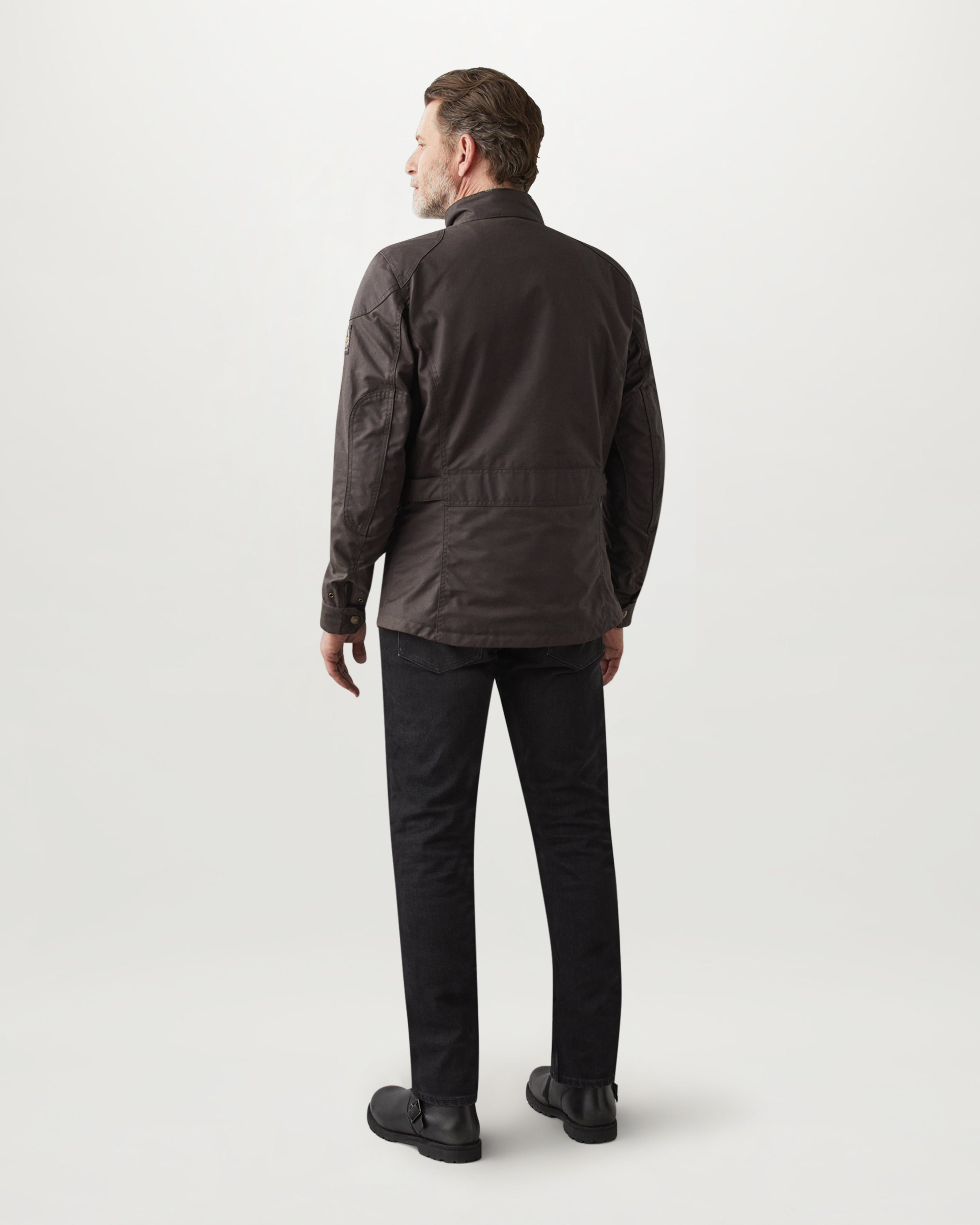 VESTE MOTARD CROSBY - Brun acajou