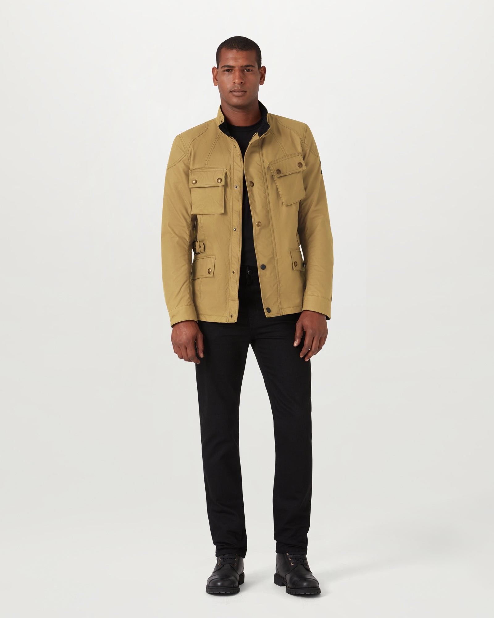 VESTE MOTARD CROSBY - Beige sable