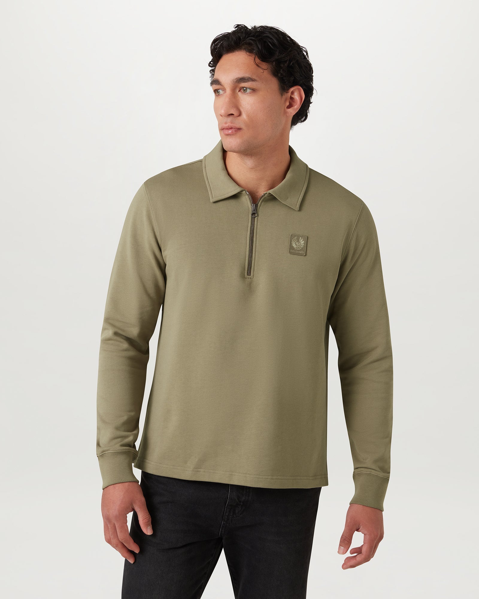 CURATOR COLLARED SWEATSHIRT - Fatigue Green