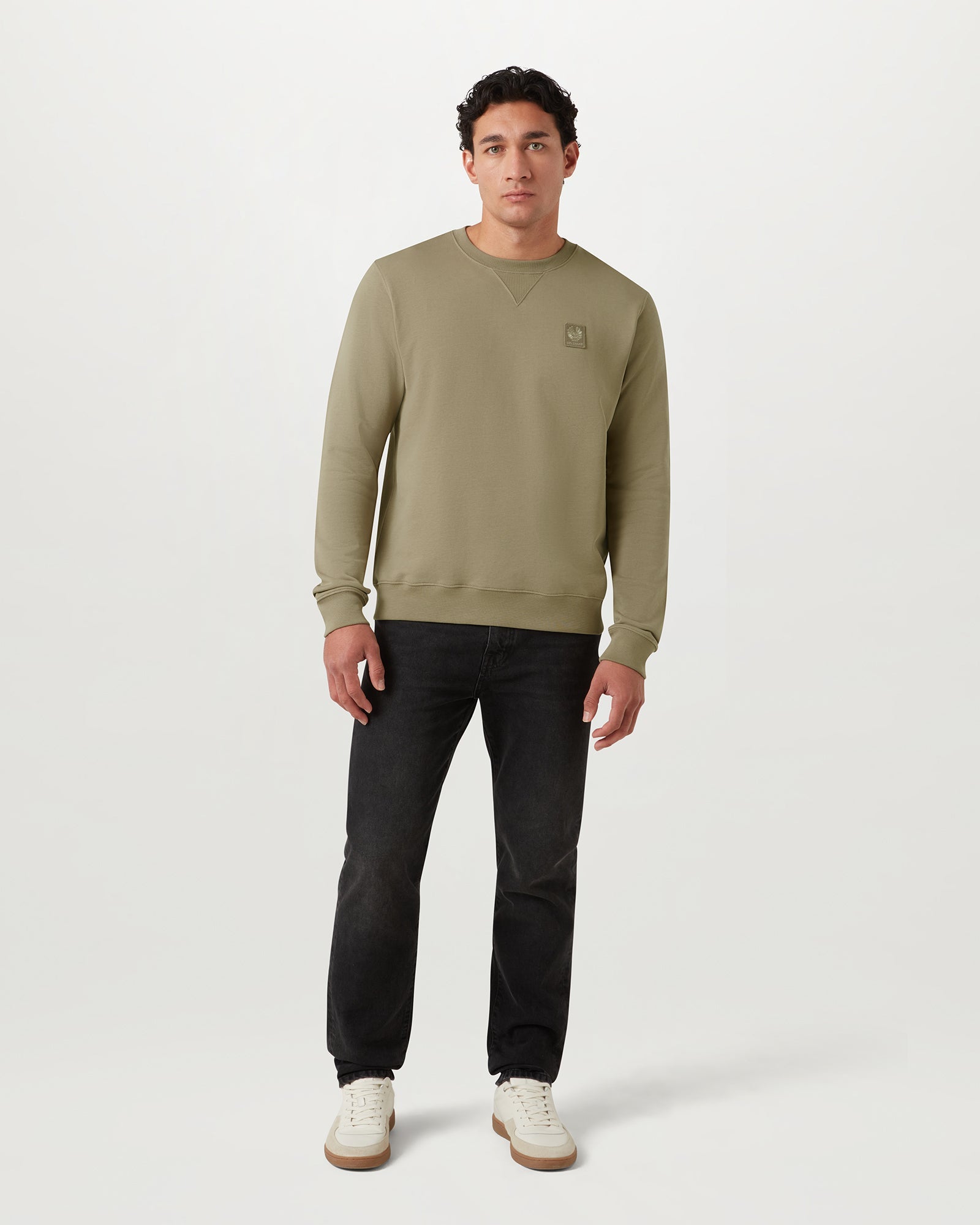 CURATOR RUNDHALS-SWEATSHIRT - Tarngrün