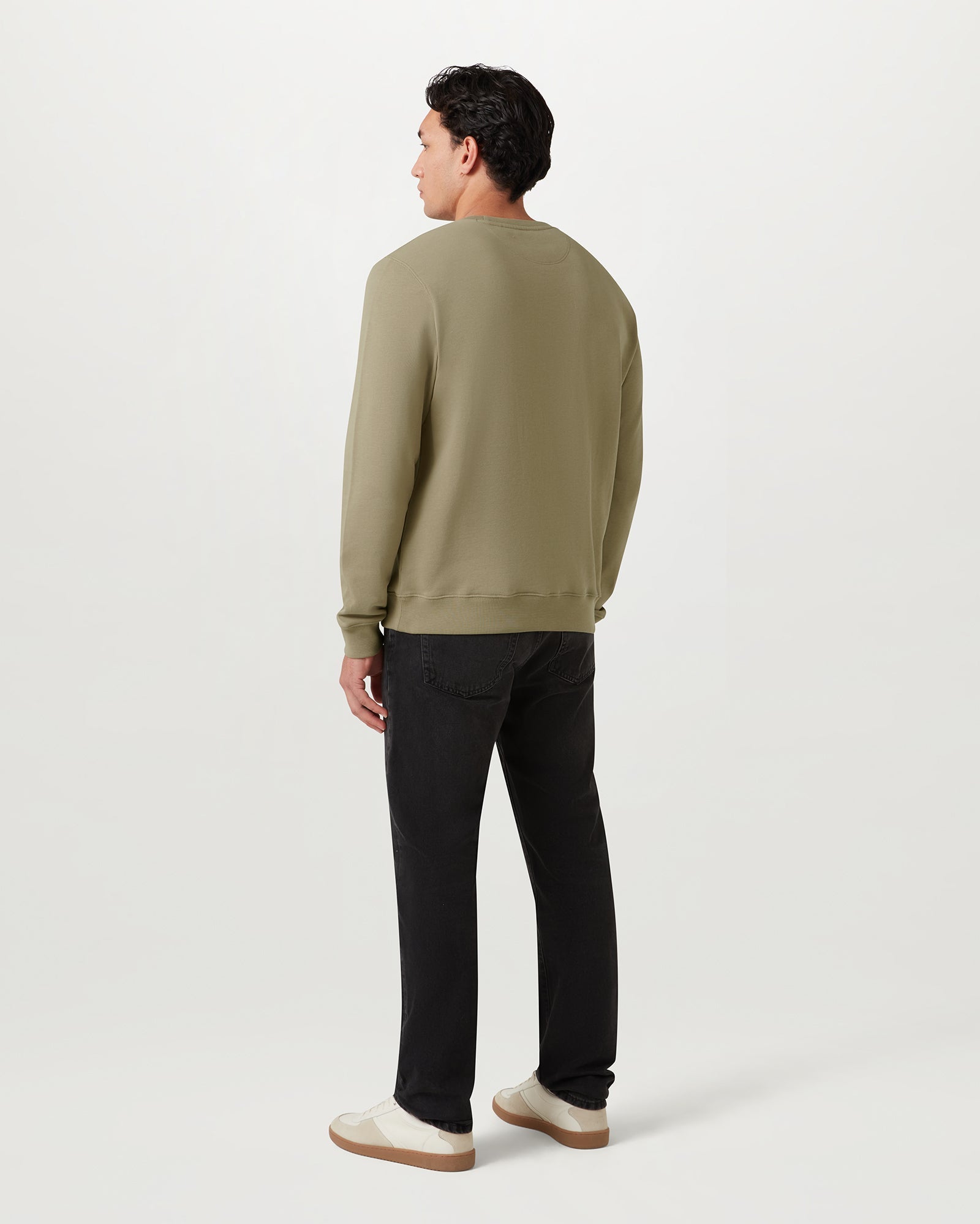 CURATOR RUNDHALS-SWEATSHIRT - Tarngrün