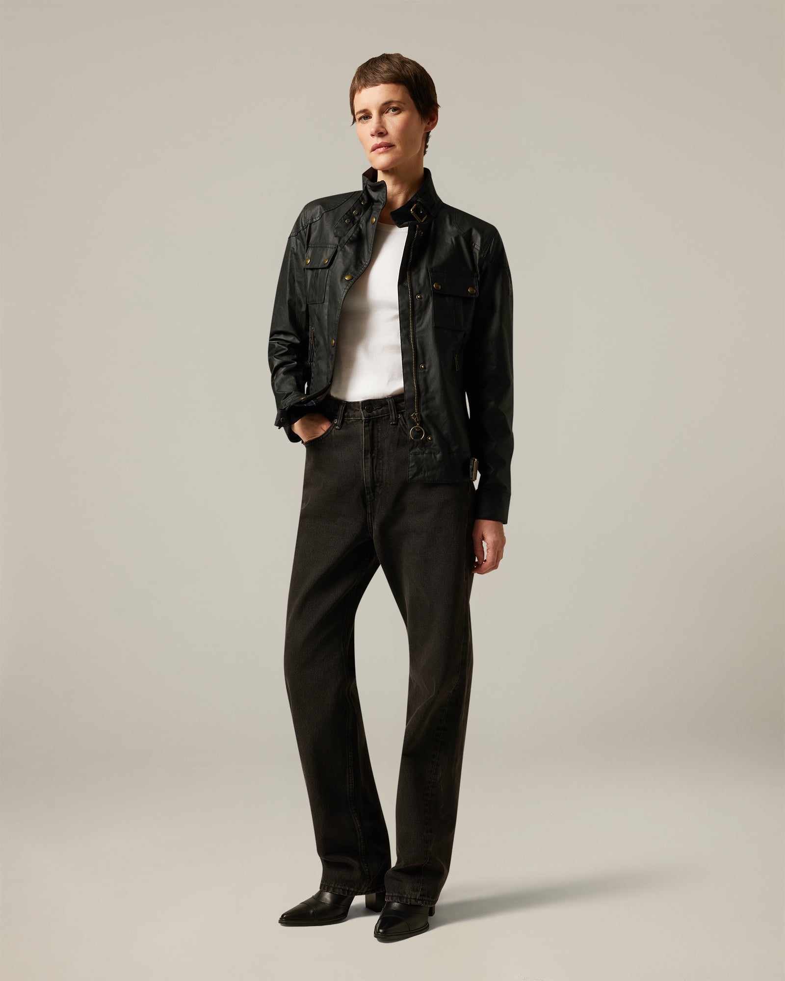 GANGSTER ICON JACKET - Black