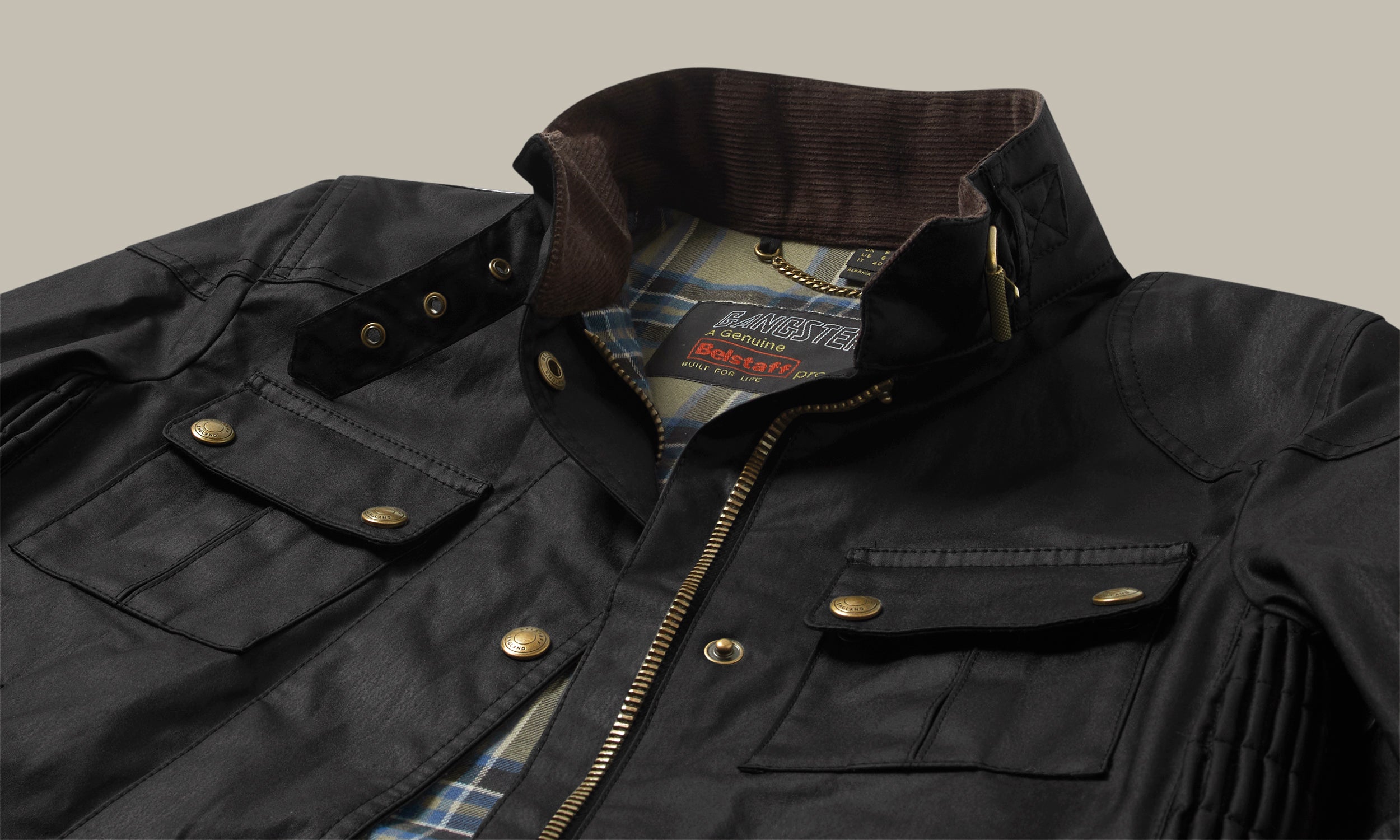 GANGSTER ICON JACKET - Black