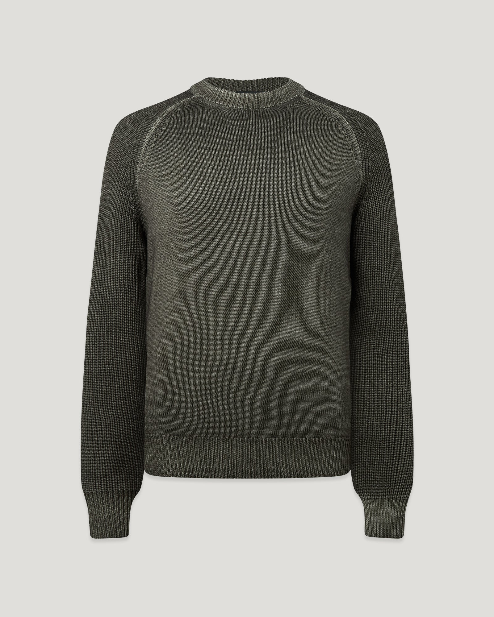 GARMENT DYE ASPECT CREW NECK - Khaki Green