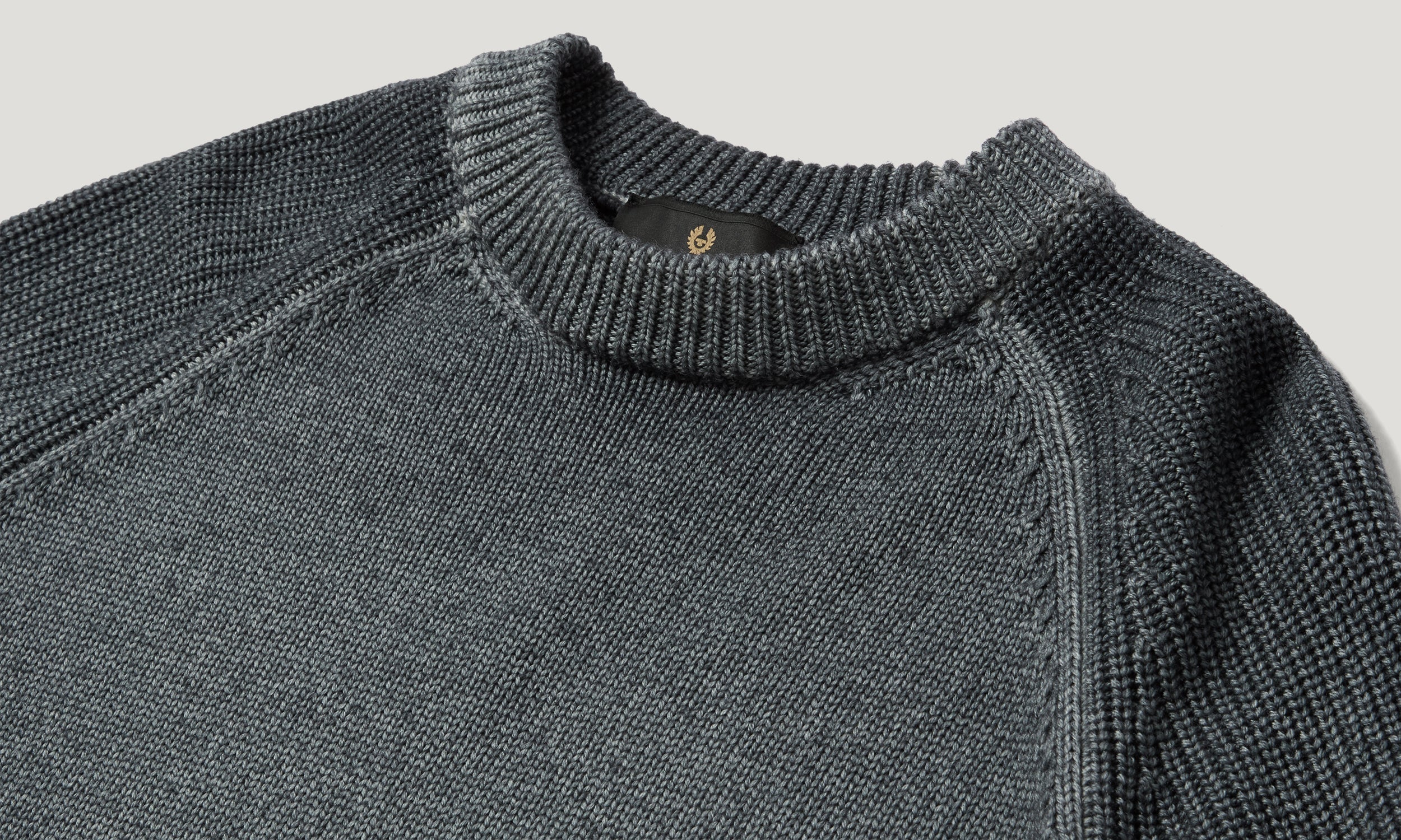 GARMENT DYE ASPECT CREW NECK - Petrol