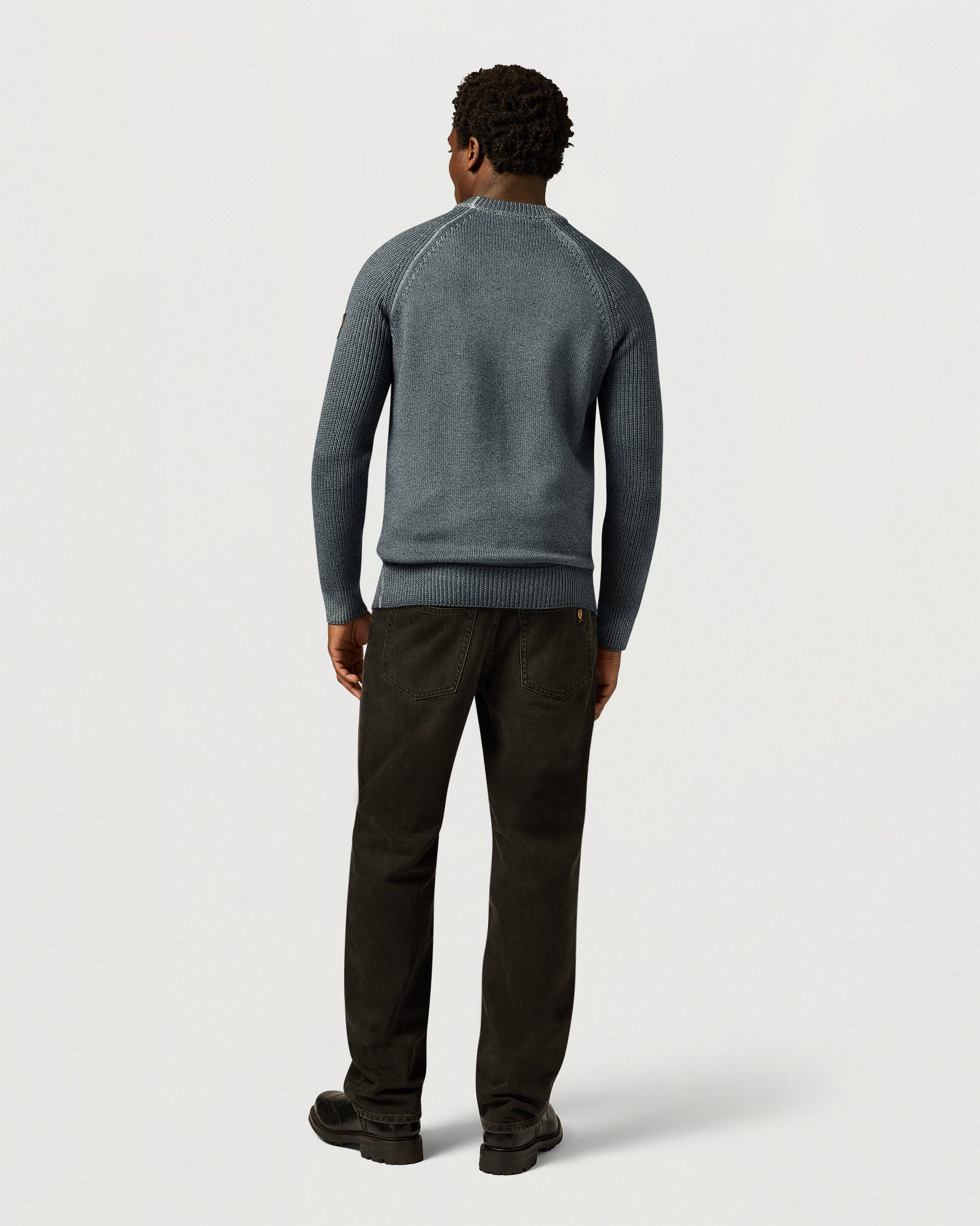 GARMENT DYE ASPECT CREW NECK - Petrol