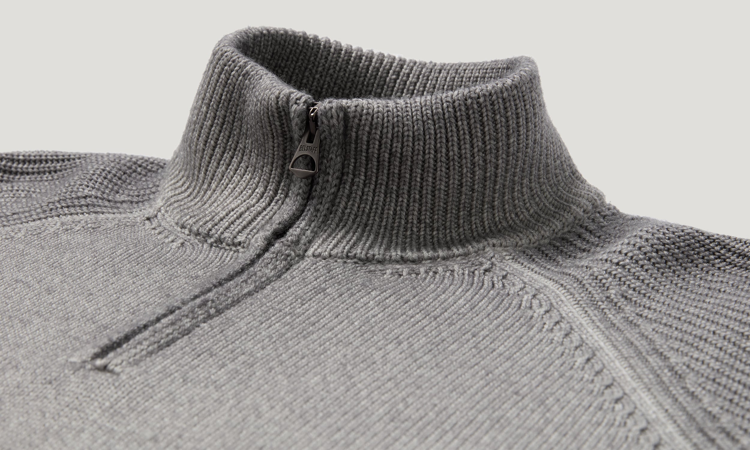 GARMENT DYE ASPECT QUARTER ZIP - Concrete