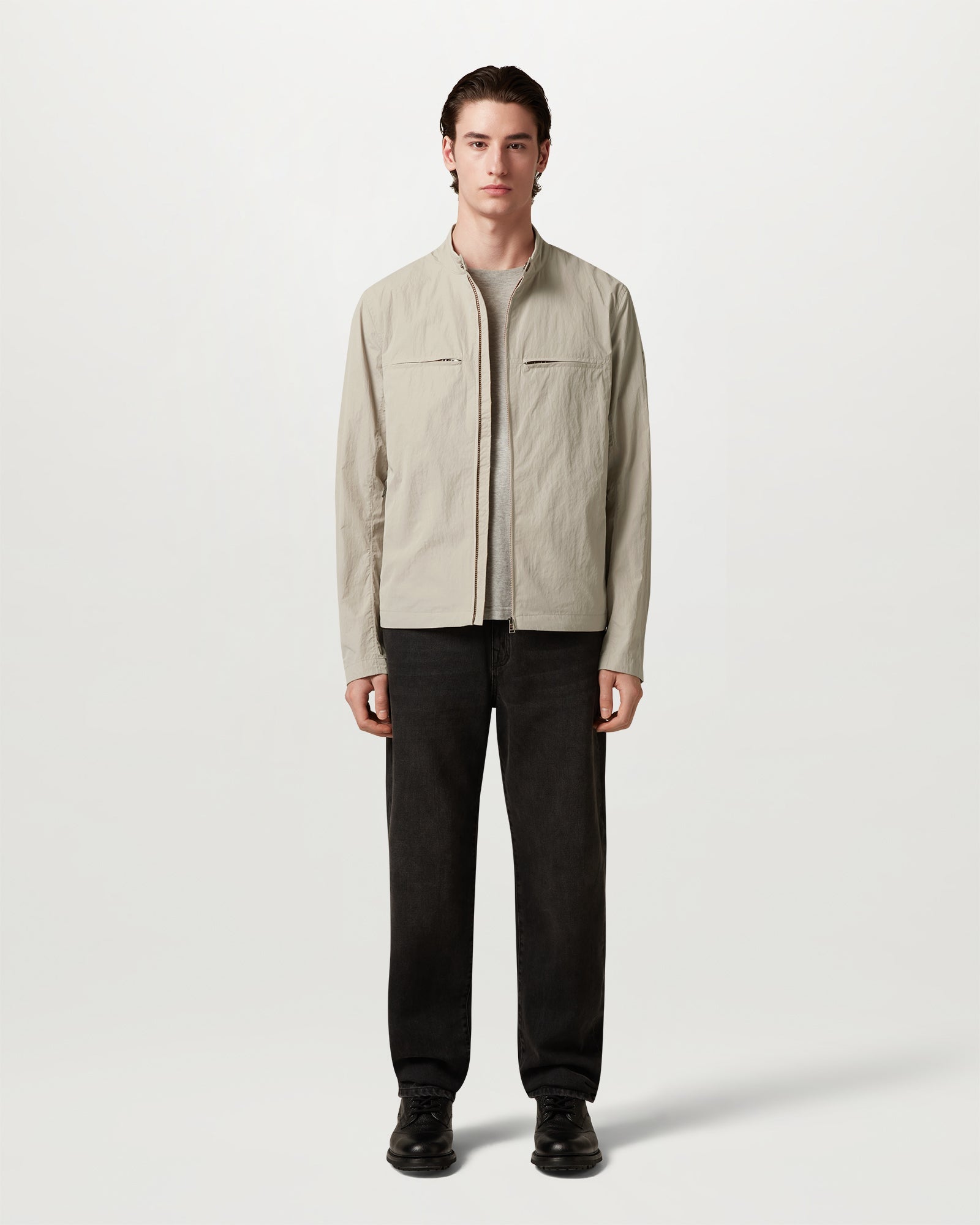 GRID JACKET - Dark Sand