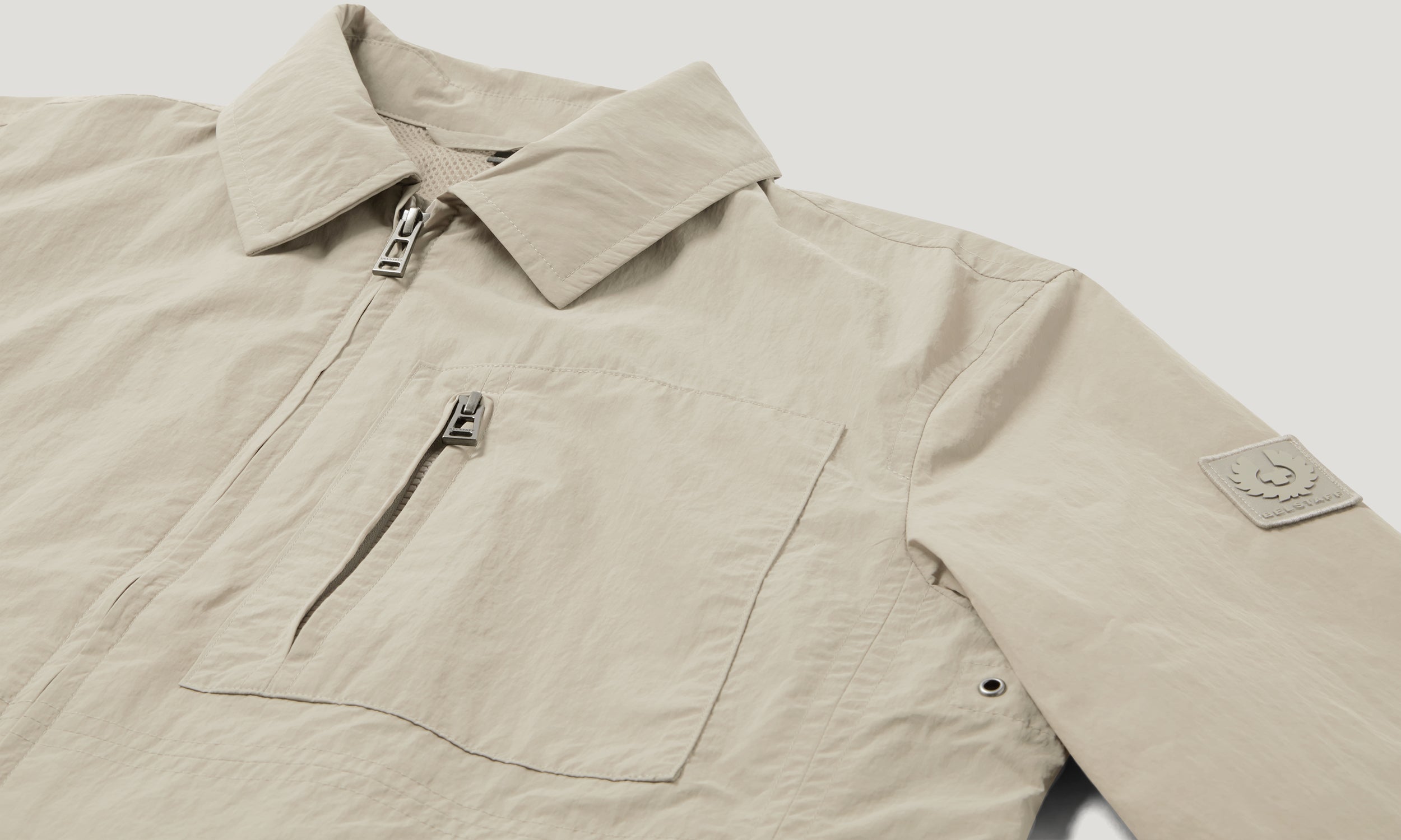 GRID OVERSHIRT - Dark Sand