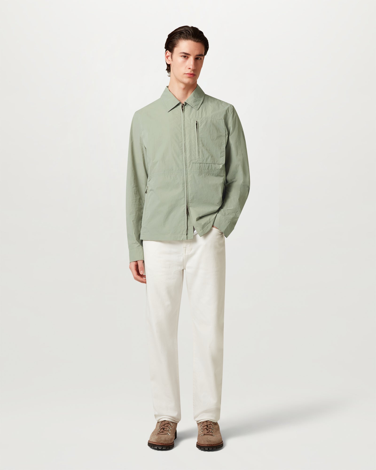 GRID OVERSHIRT - Lichen