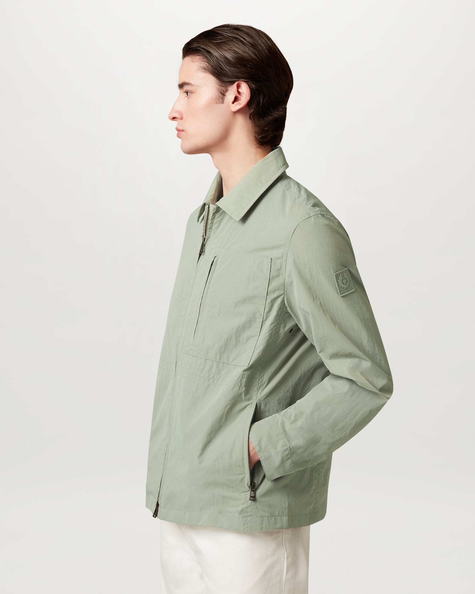 GRID OVERSHIRT - Lichen