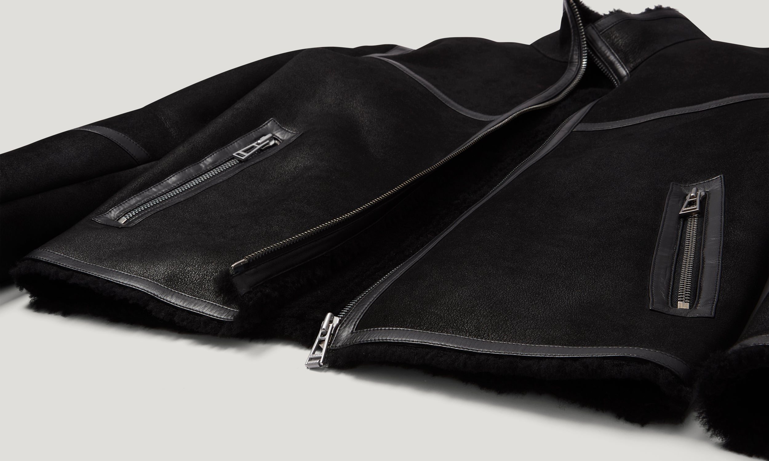 VESTE EN SHEARLING HIGHLAND - Noir