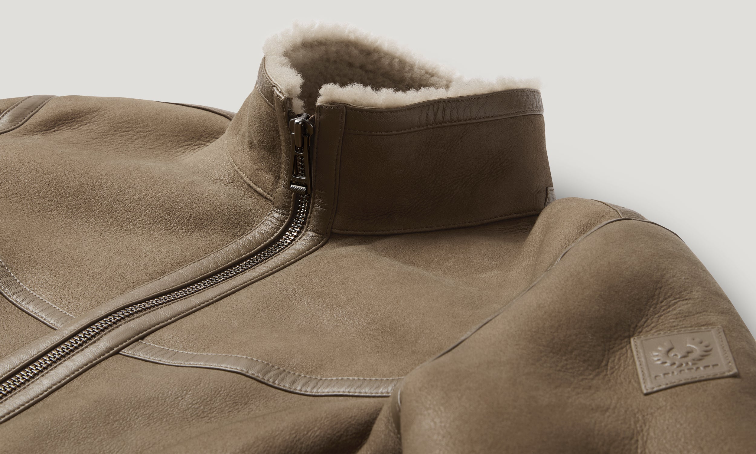 VESTE EN SHEARLING HIGHLAND - Taupe foncé