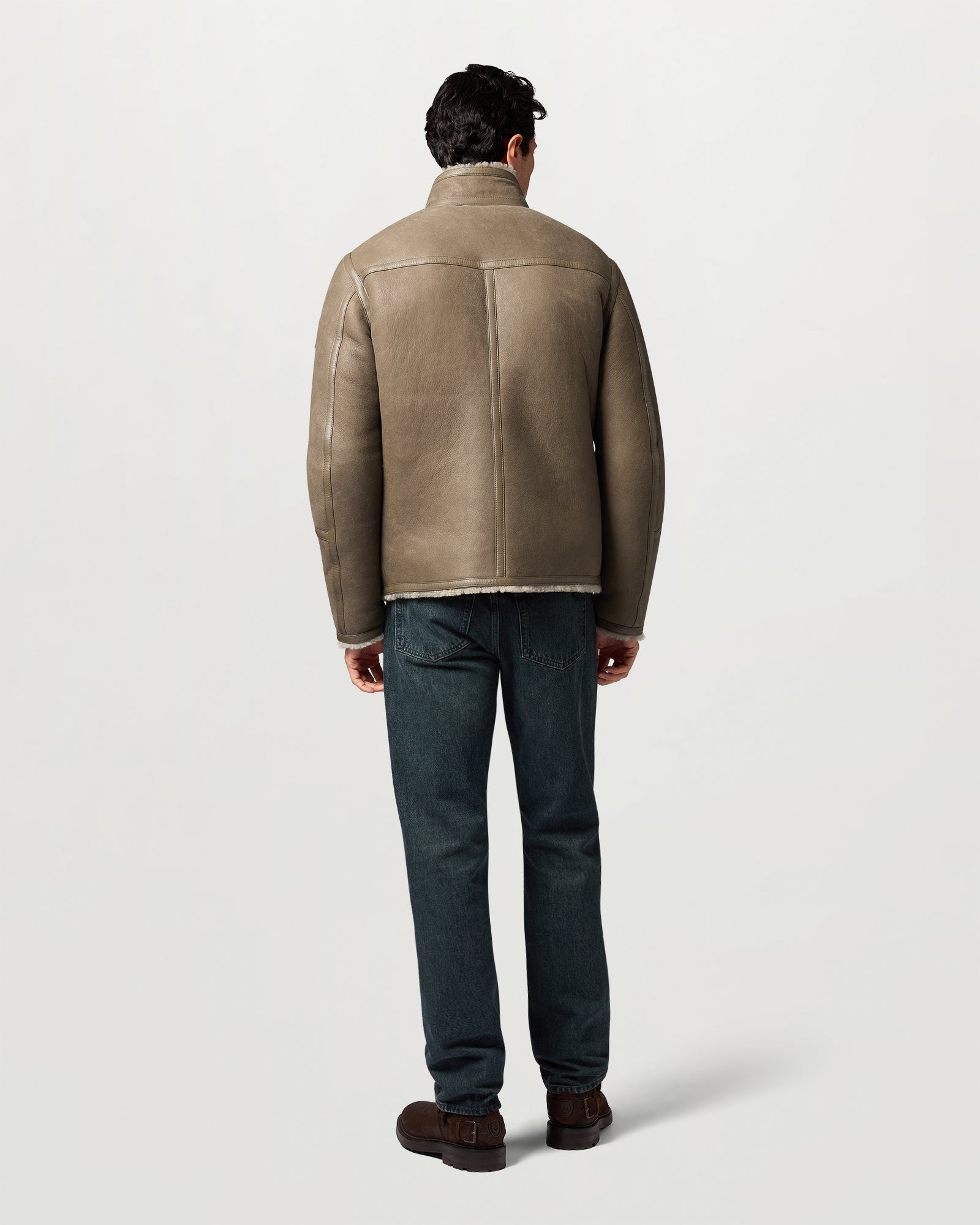 VESTE EN SHEARLING HIGHLAND - Taupe foncé