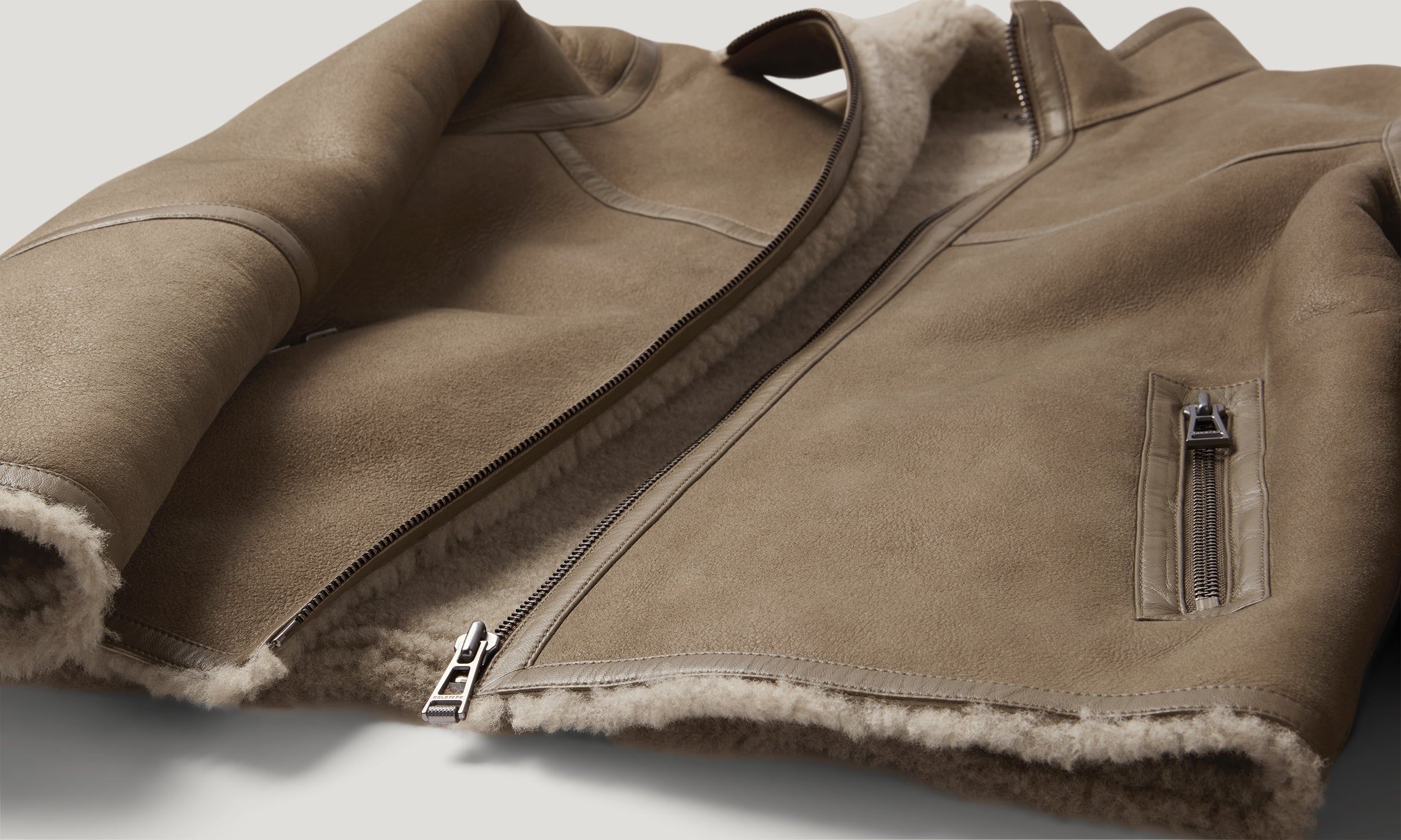 VESTE EN SHEARLING HIGHLAND - Taupe foncé