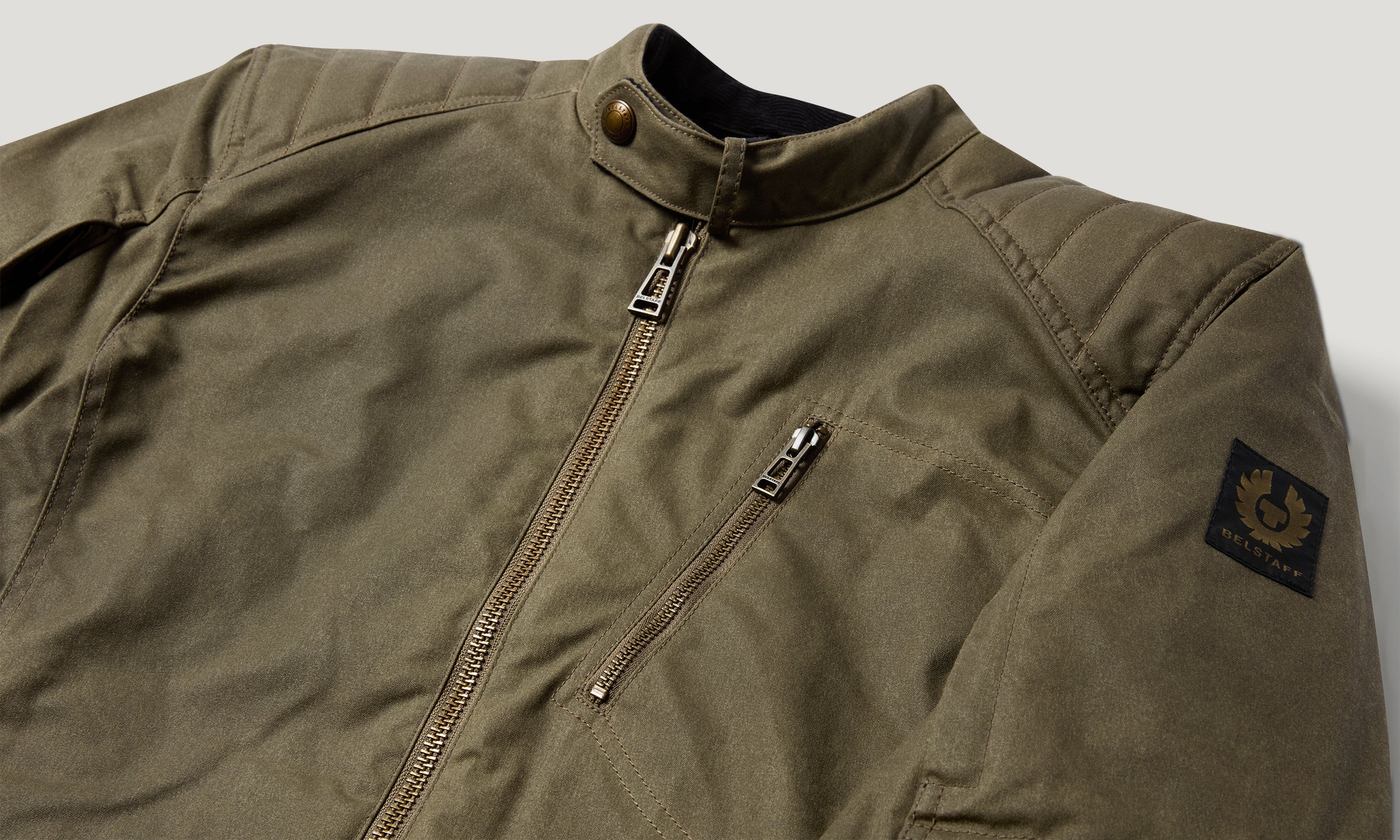 HUMBER MOTORCYCLE JACKET - Olive Green
