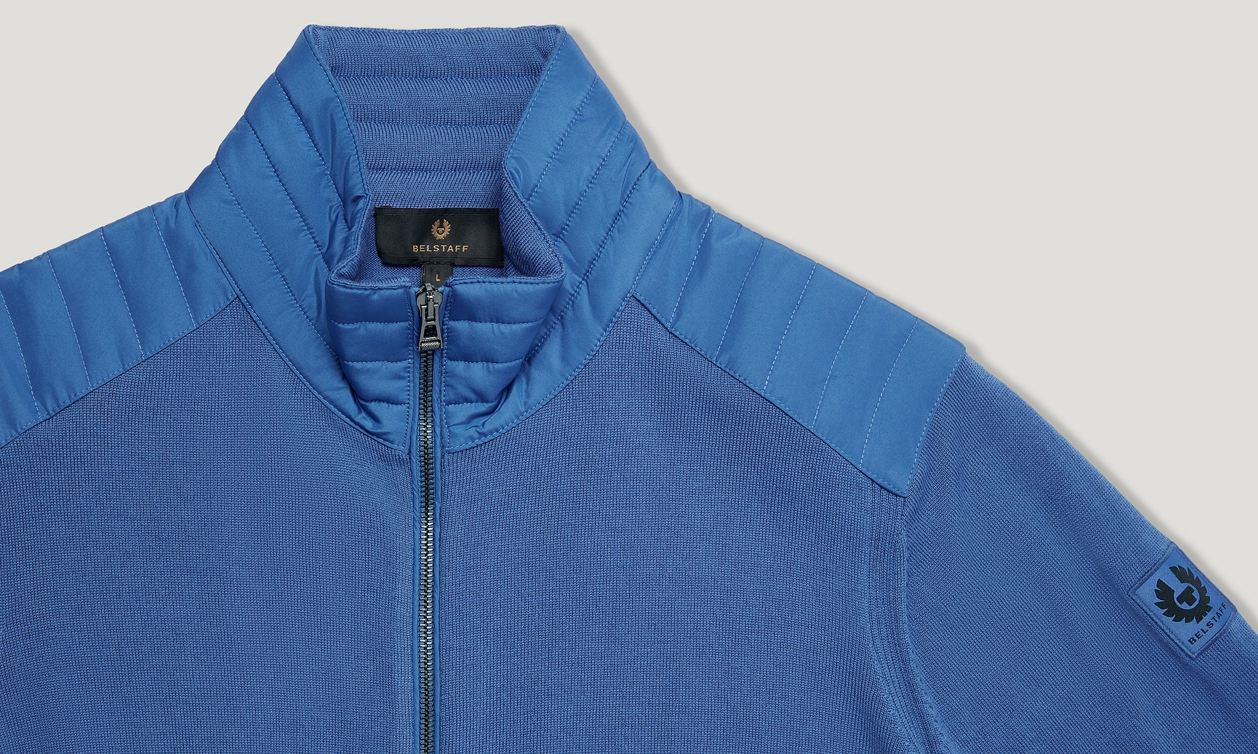 KELBY ZIP CARDIGAN - Marine Blue
