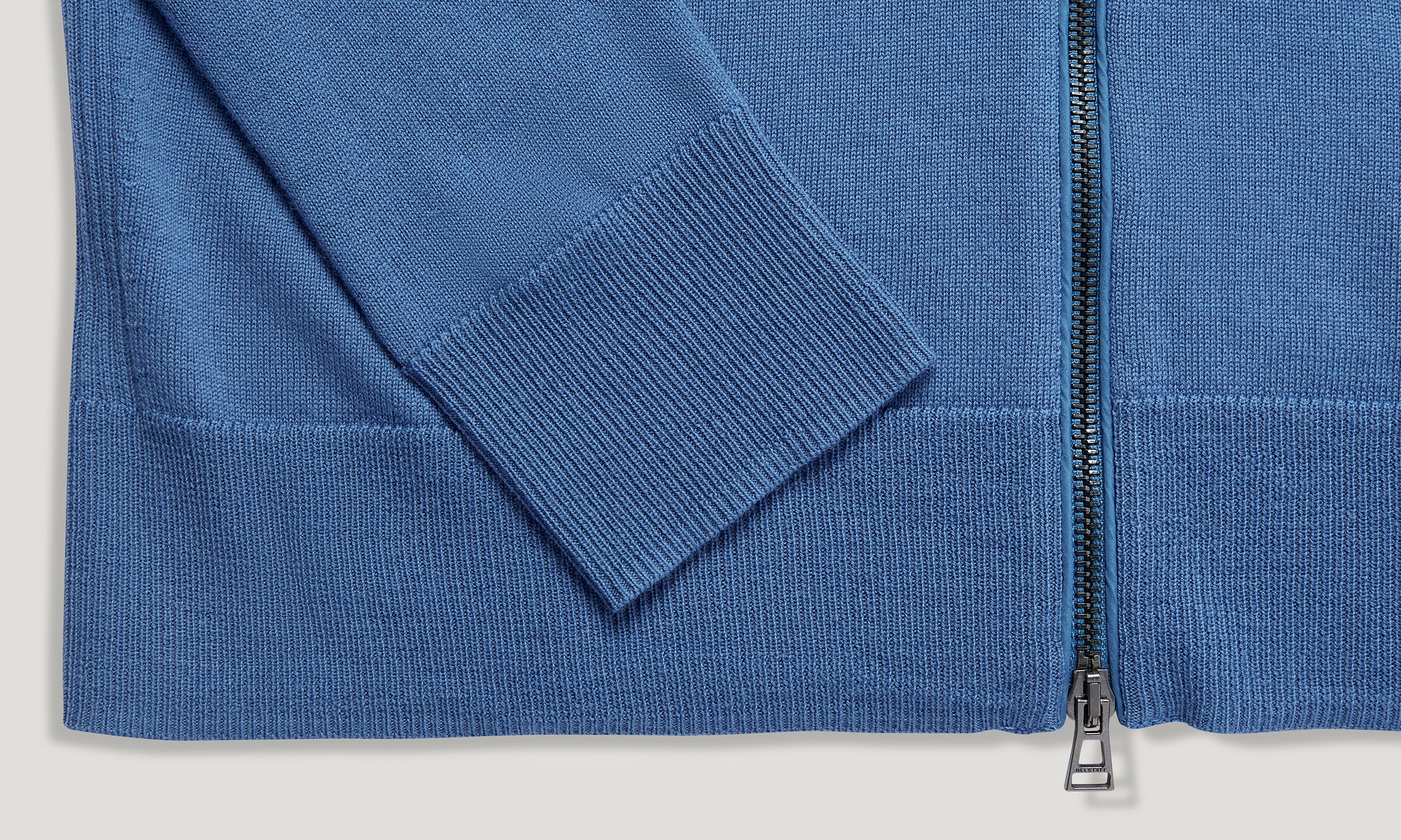 KELBY ZIP CARDIGAN - Marine Blue