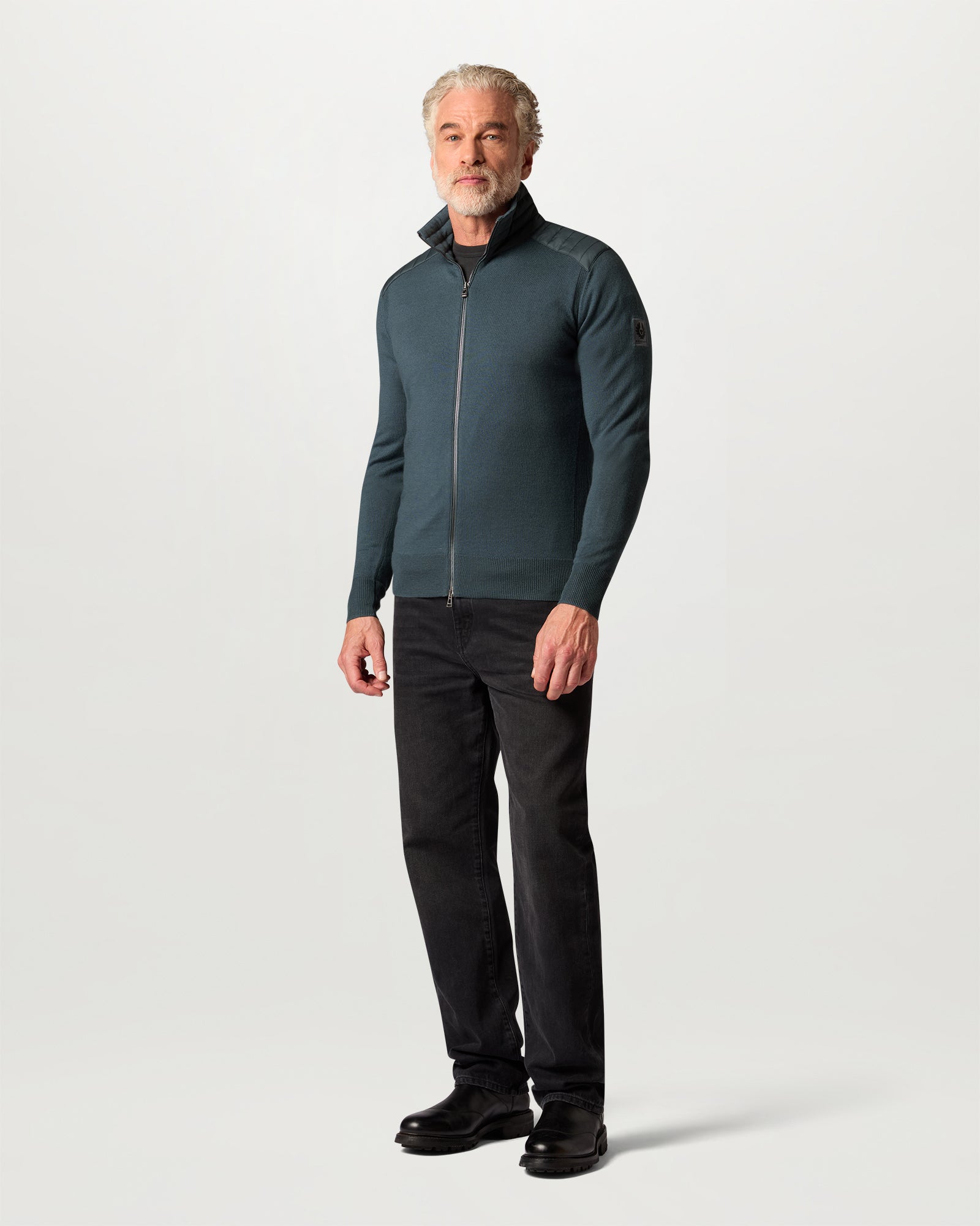 KELBY ZIP CARDIGAN - Petrol