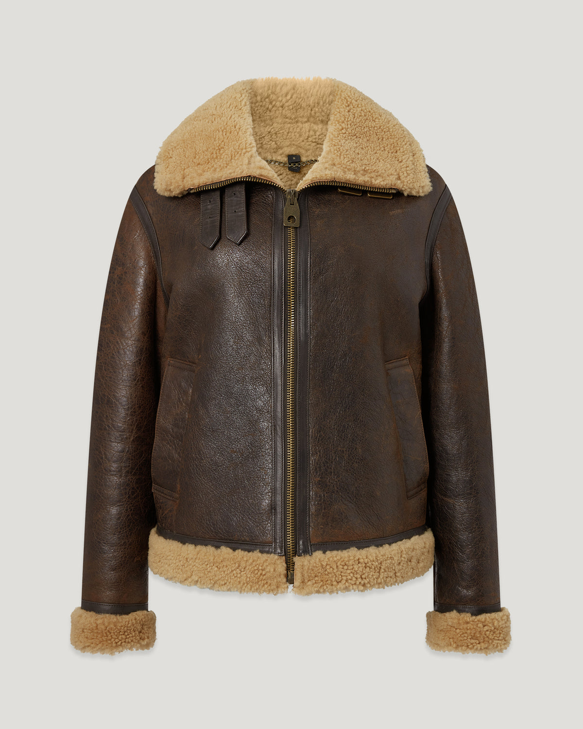 KENORA SHEARLING JACKET - Bark / Camel