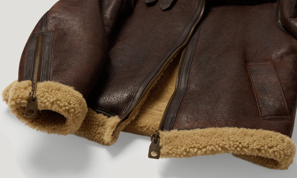 KENORA SHEARLING JACKET - Bark / Camel