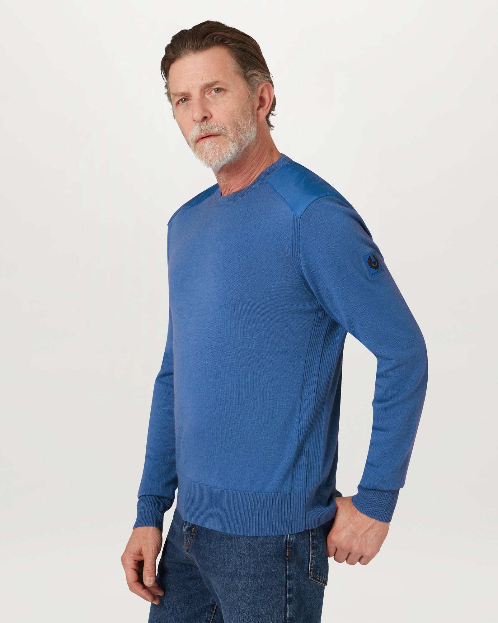 KERRIGAN CREWNECK JUMPER - Marine Blue