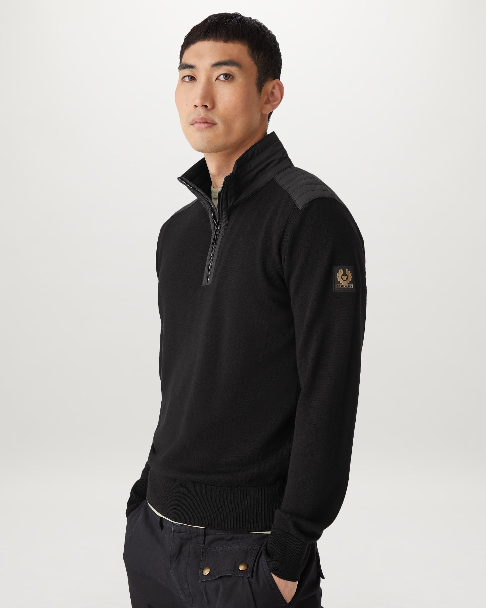 KILMINGTON QUARTER ZIP JUMPER - Black