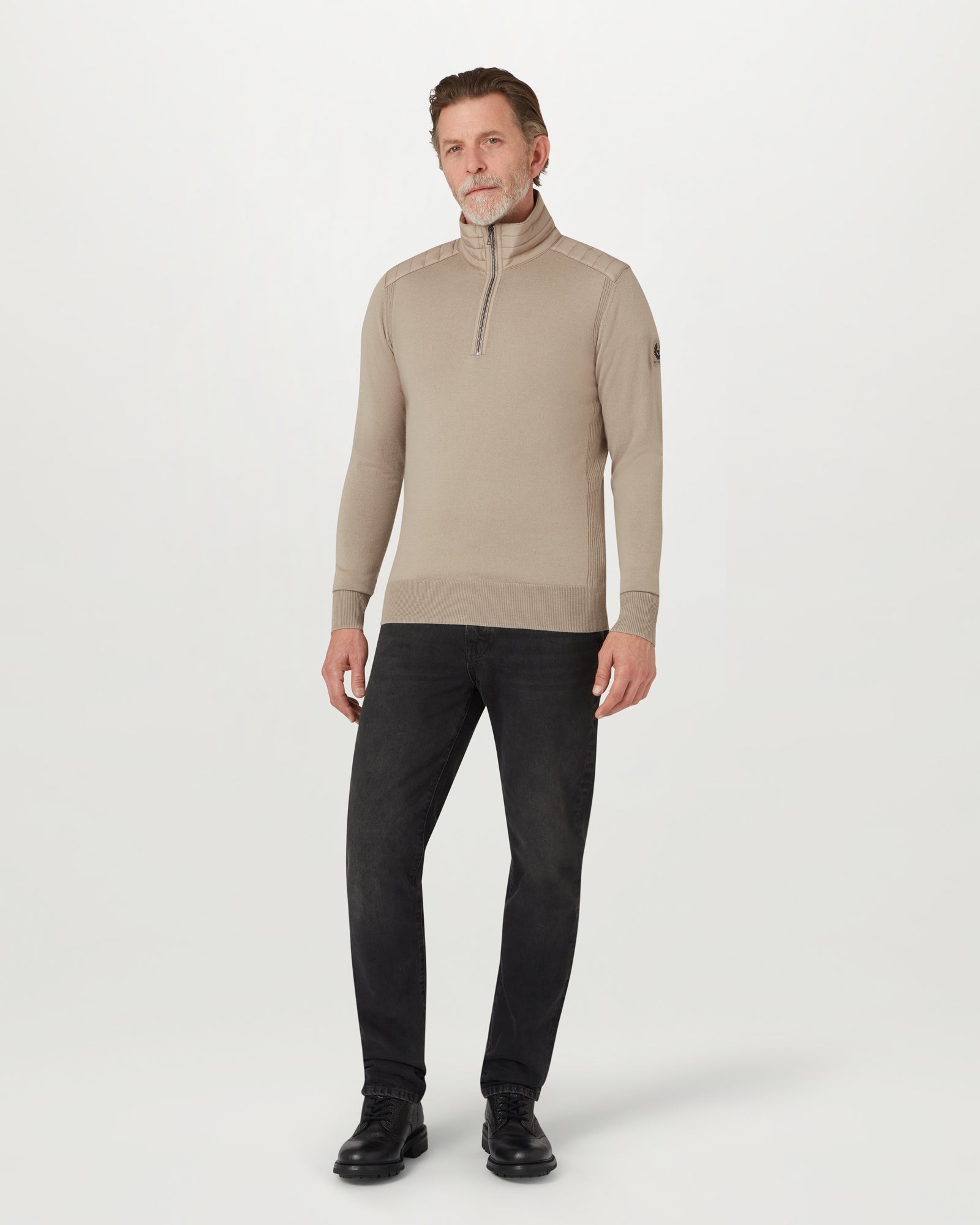 KILMINGTON QUARTER ZIP JUMPER - Dark Sand