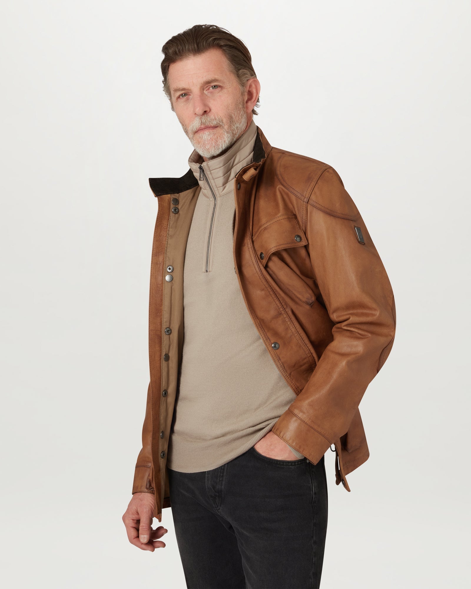 KILMINGTON QUARTER ZIP JUMPER - Dark Sand