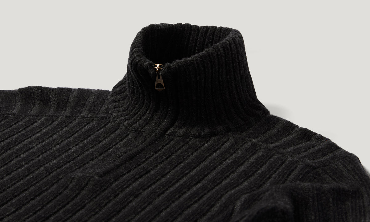 LINCOLN QUARTER ZIP - Charcoal